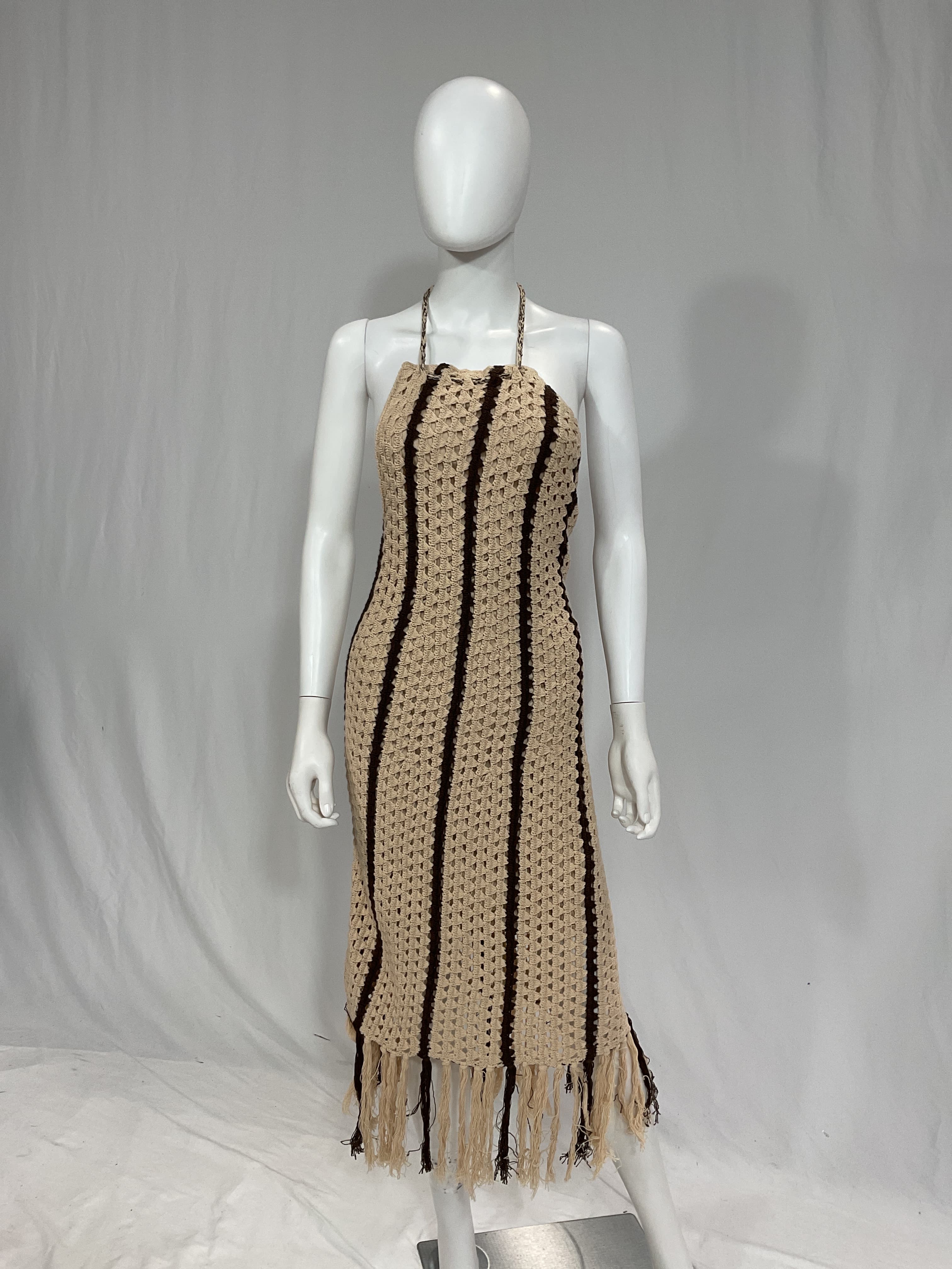 Halter Fringe Midi Dress - Image 4