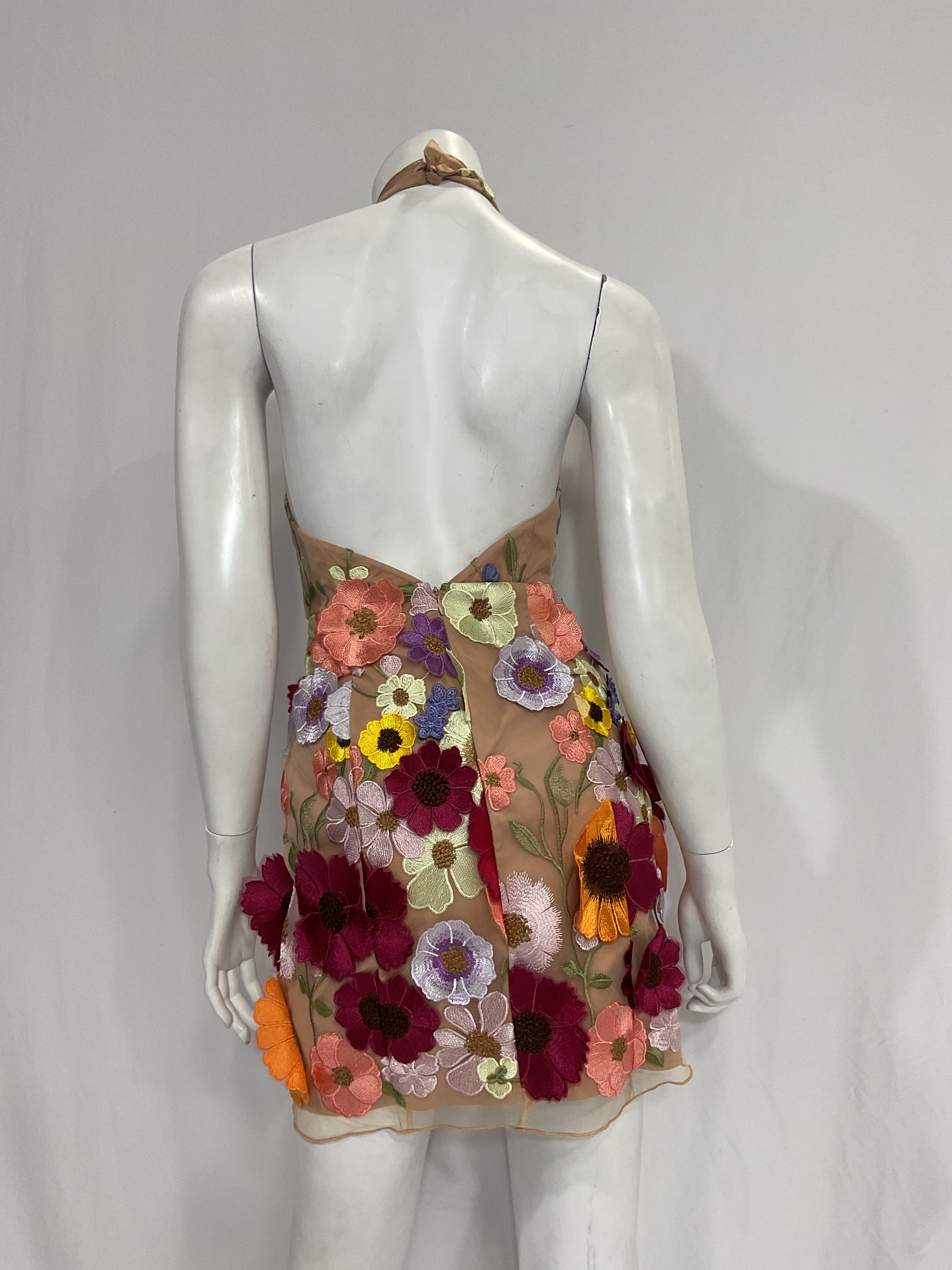 Hariet 3d Flower Sleeveless Mini Dress - Image 4