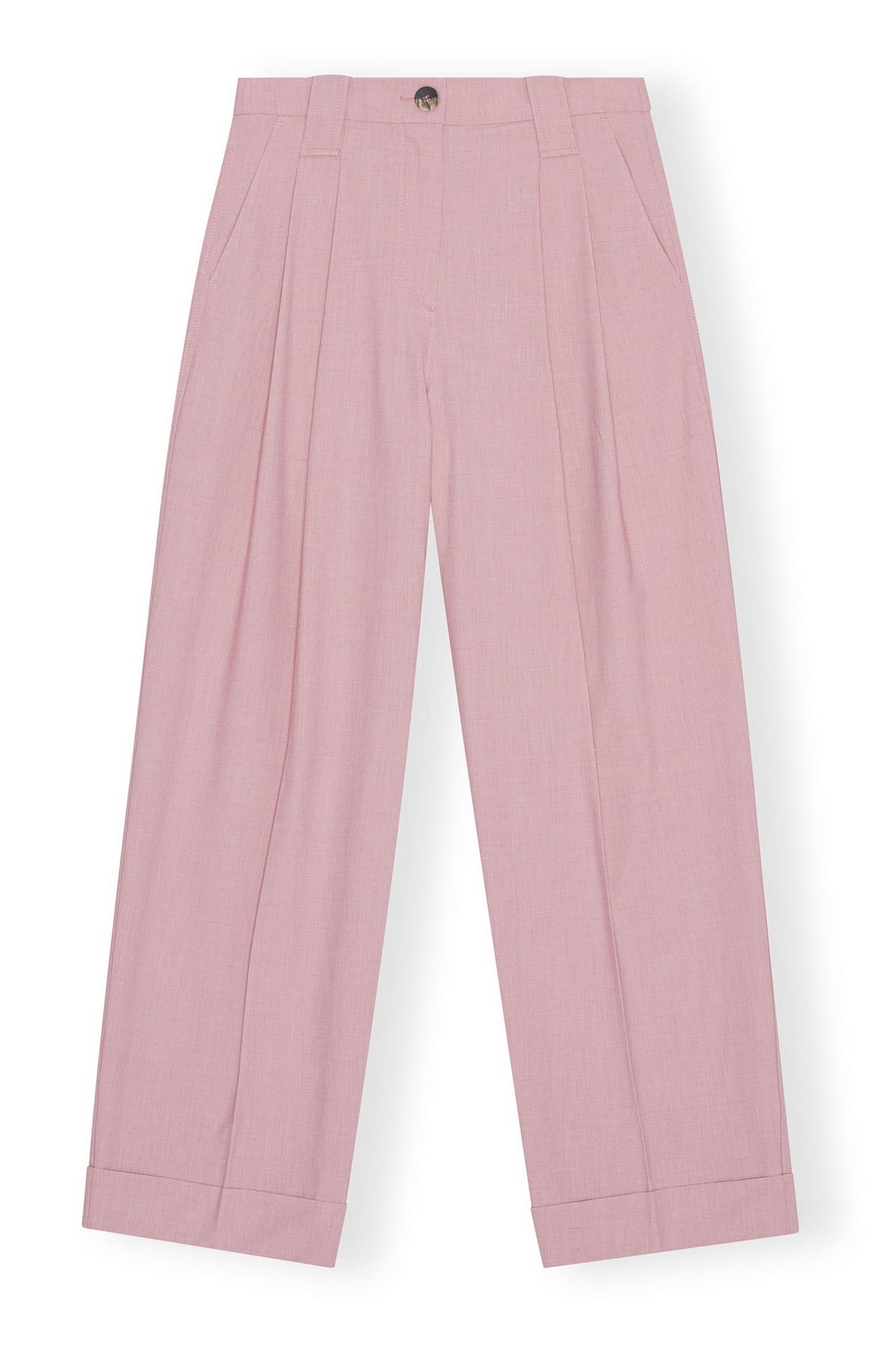 Drapey Melange Pleat Pants - Image 1