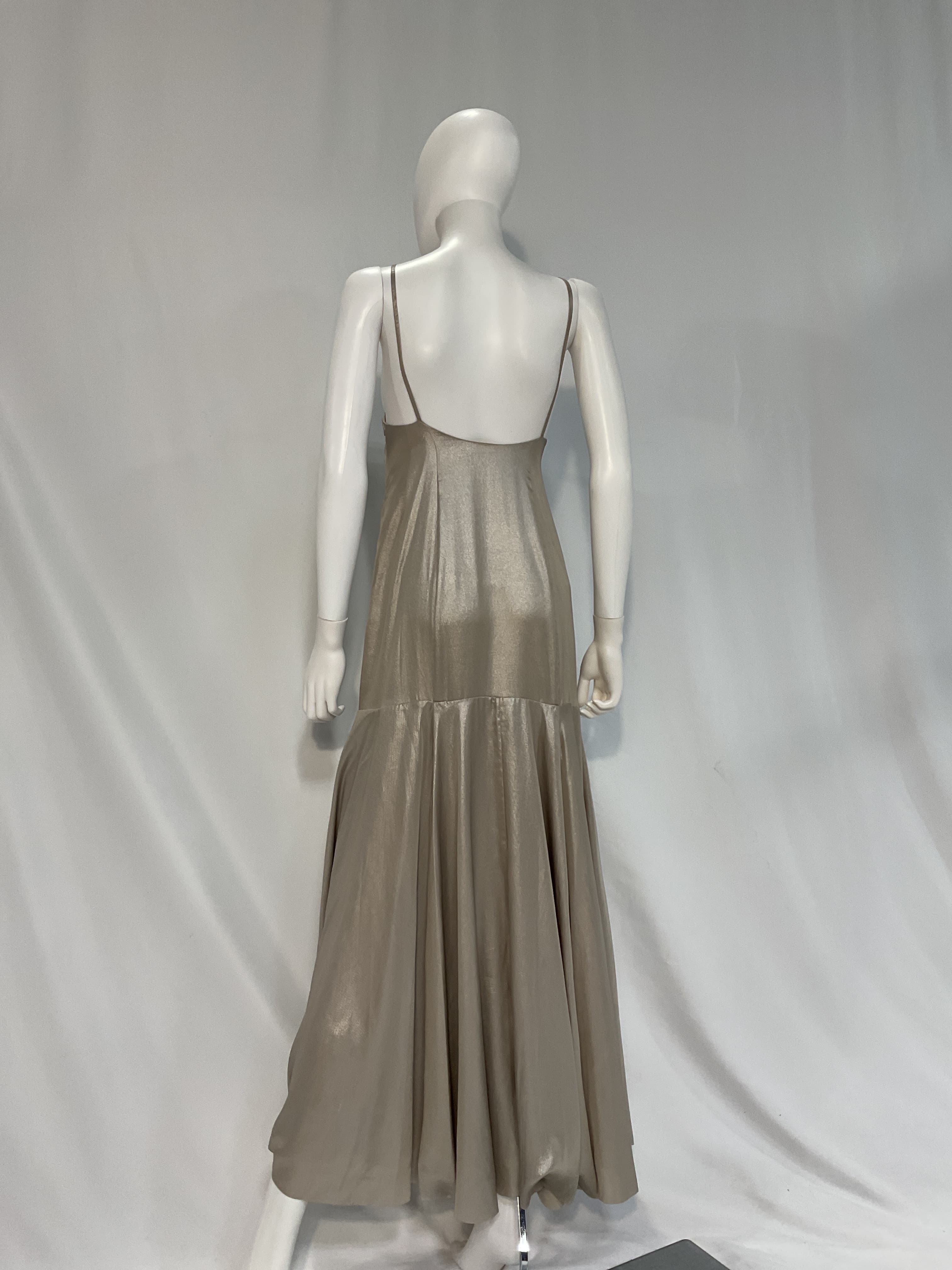 The Metallic Flared Slip Dress - Image 3