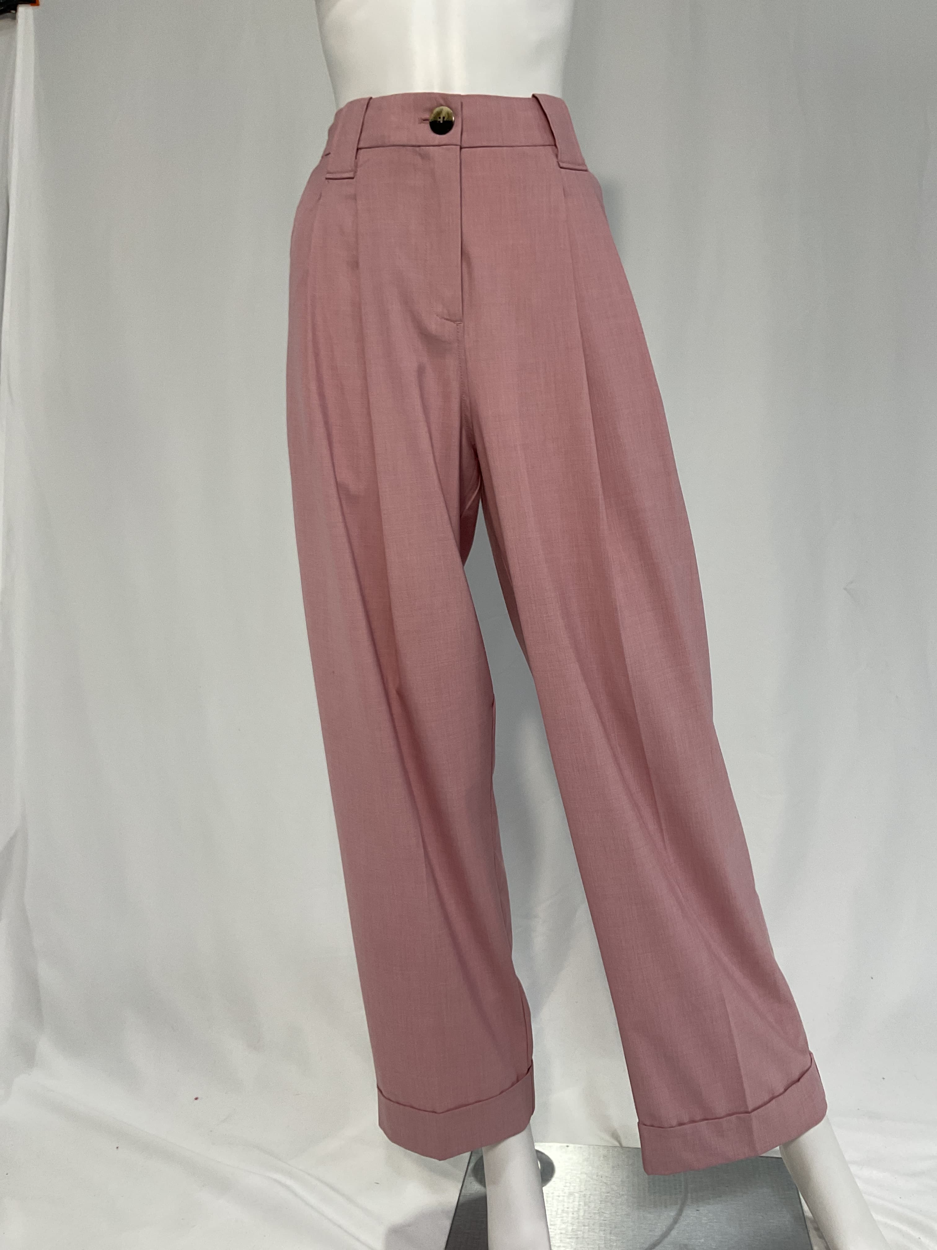 Drapey Melange Pleat Pants - Image 4