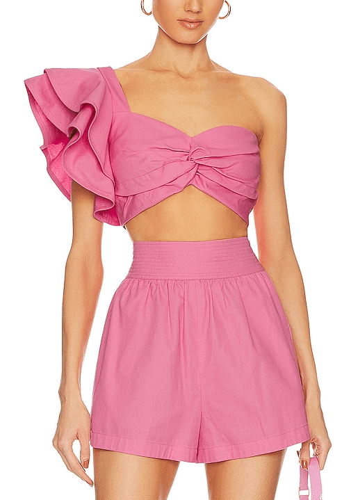 Zeha One Shoulder Bra Top In Calla Lily - Image 1