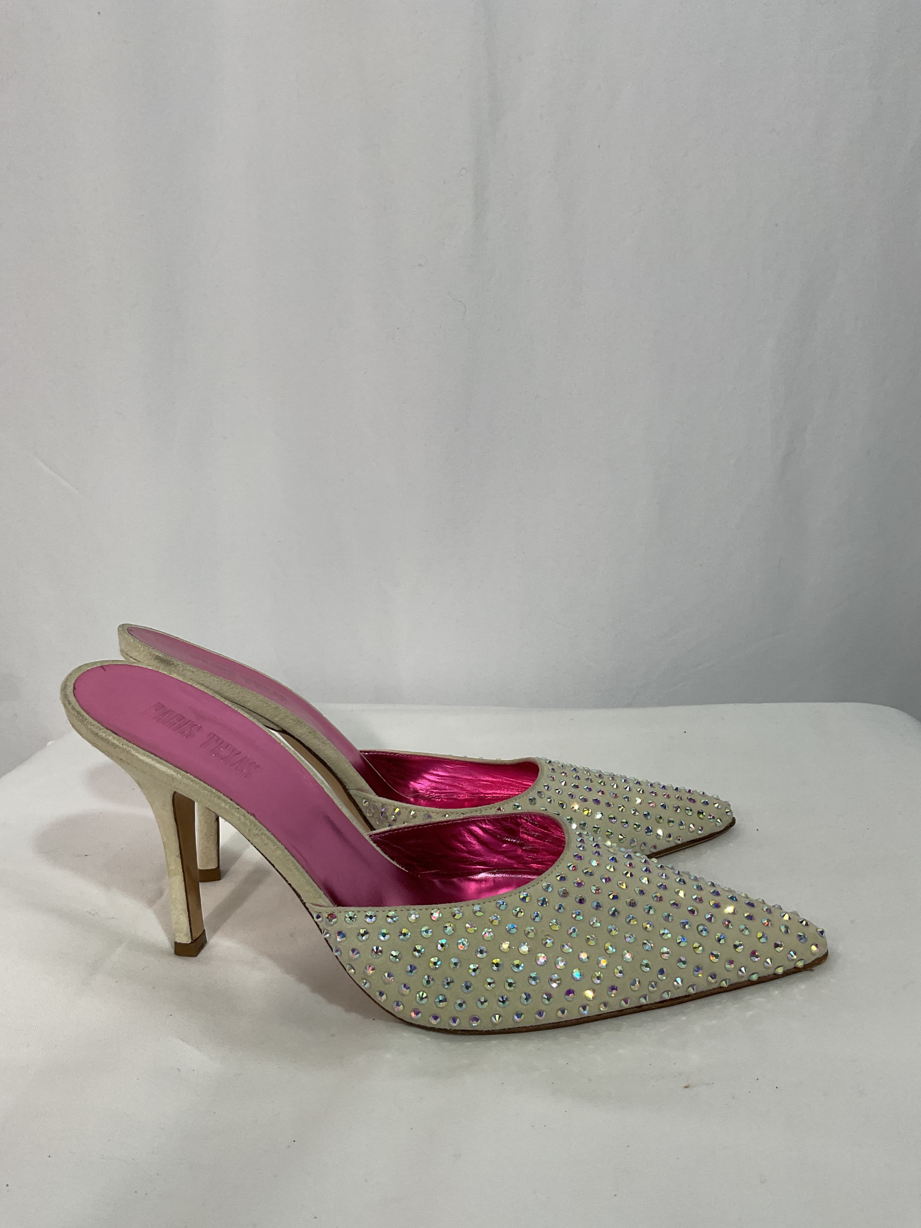 Paris Texas Exclusive To  Hollywood Embellished Suede Mules - Image 3