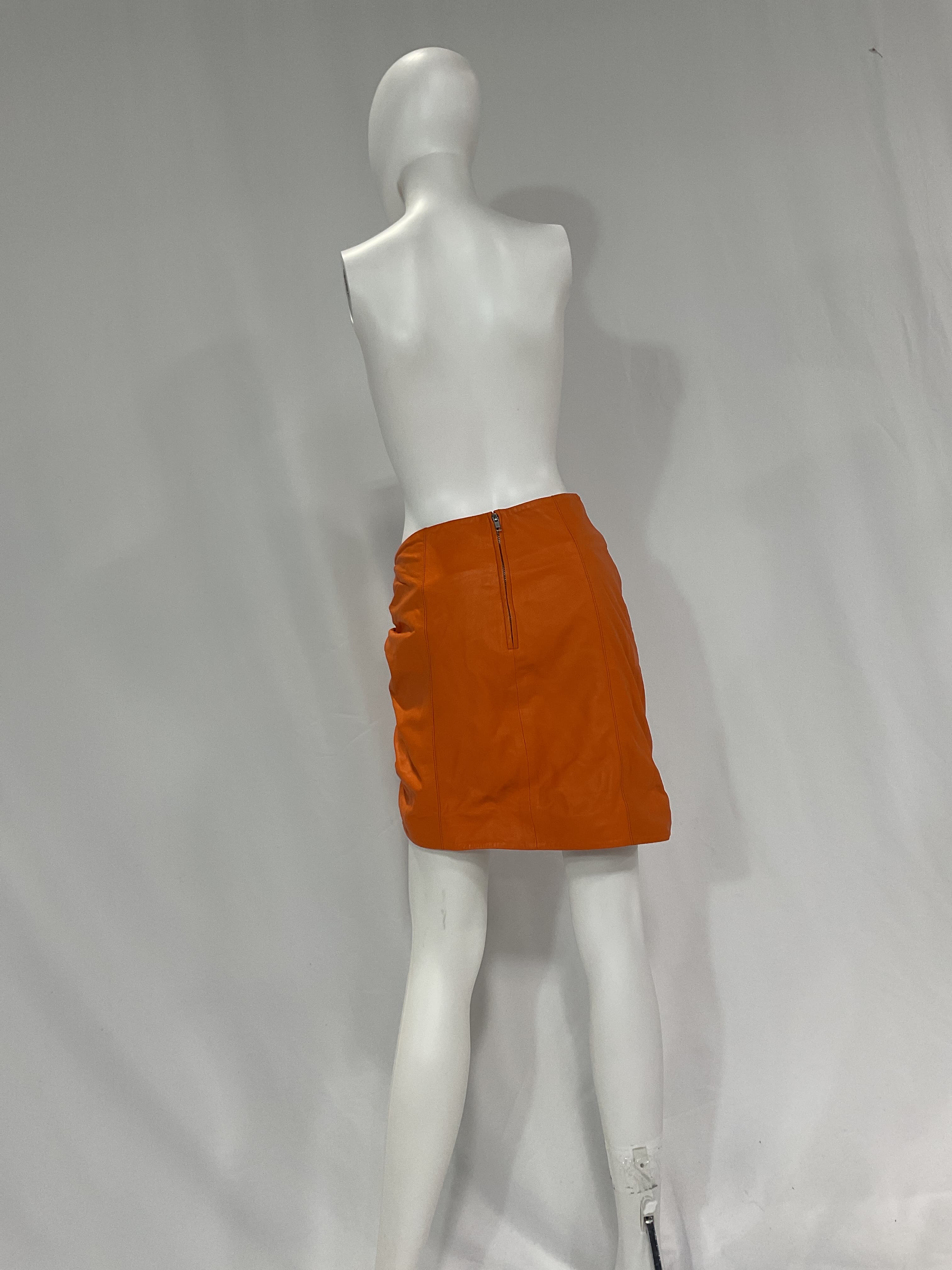 Clementine Leather Skirt - Image 3