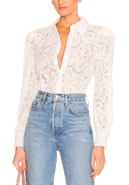 Jenica Lace Blouse In Ivory - Image 1