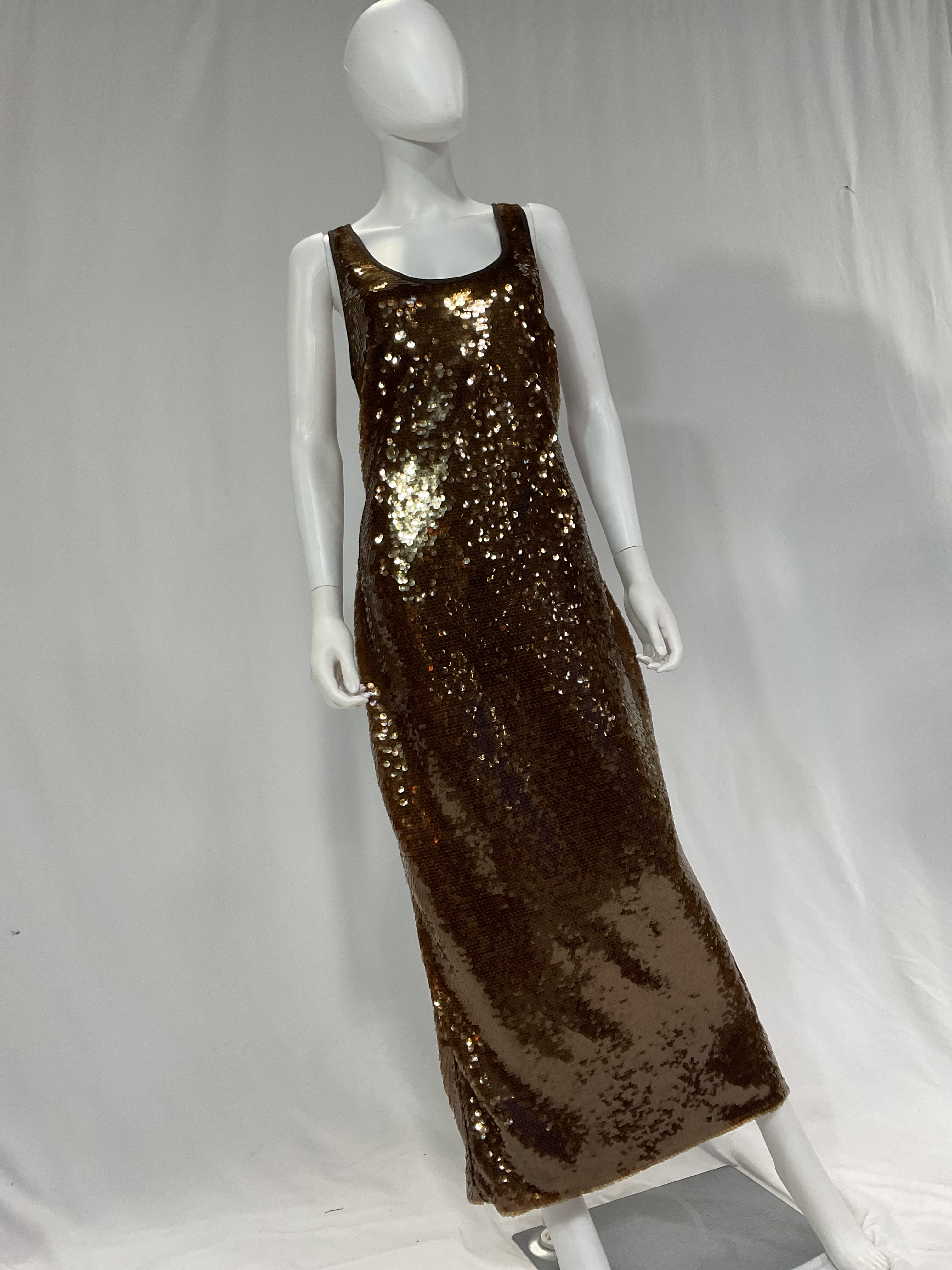 Tan Dress In Brown - Image 2