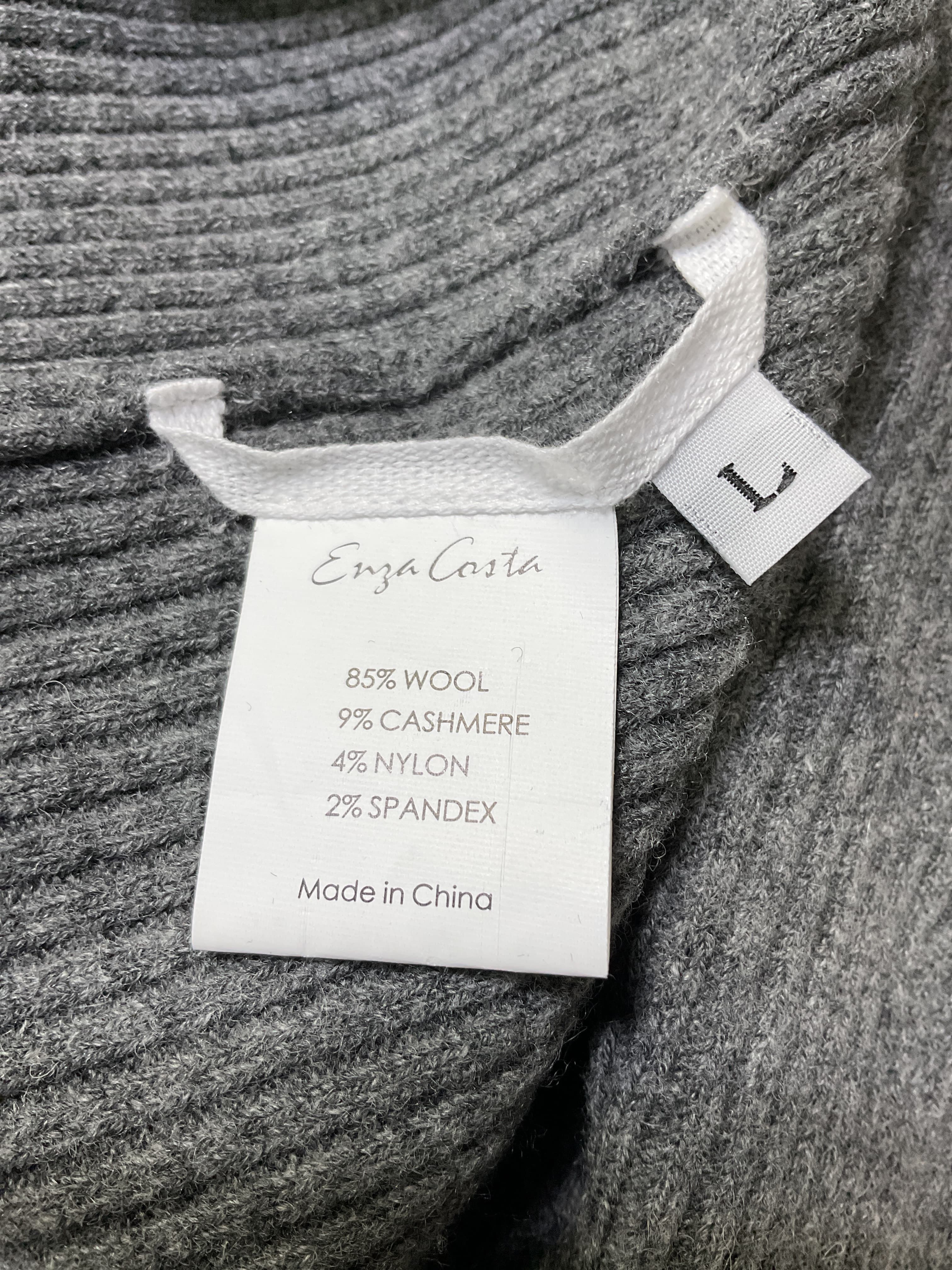 Rib Sleeveless Turtleneck Sweater Dress In Heather Grey - Image 3