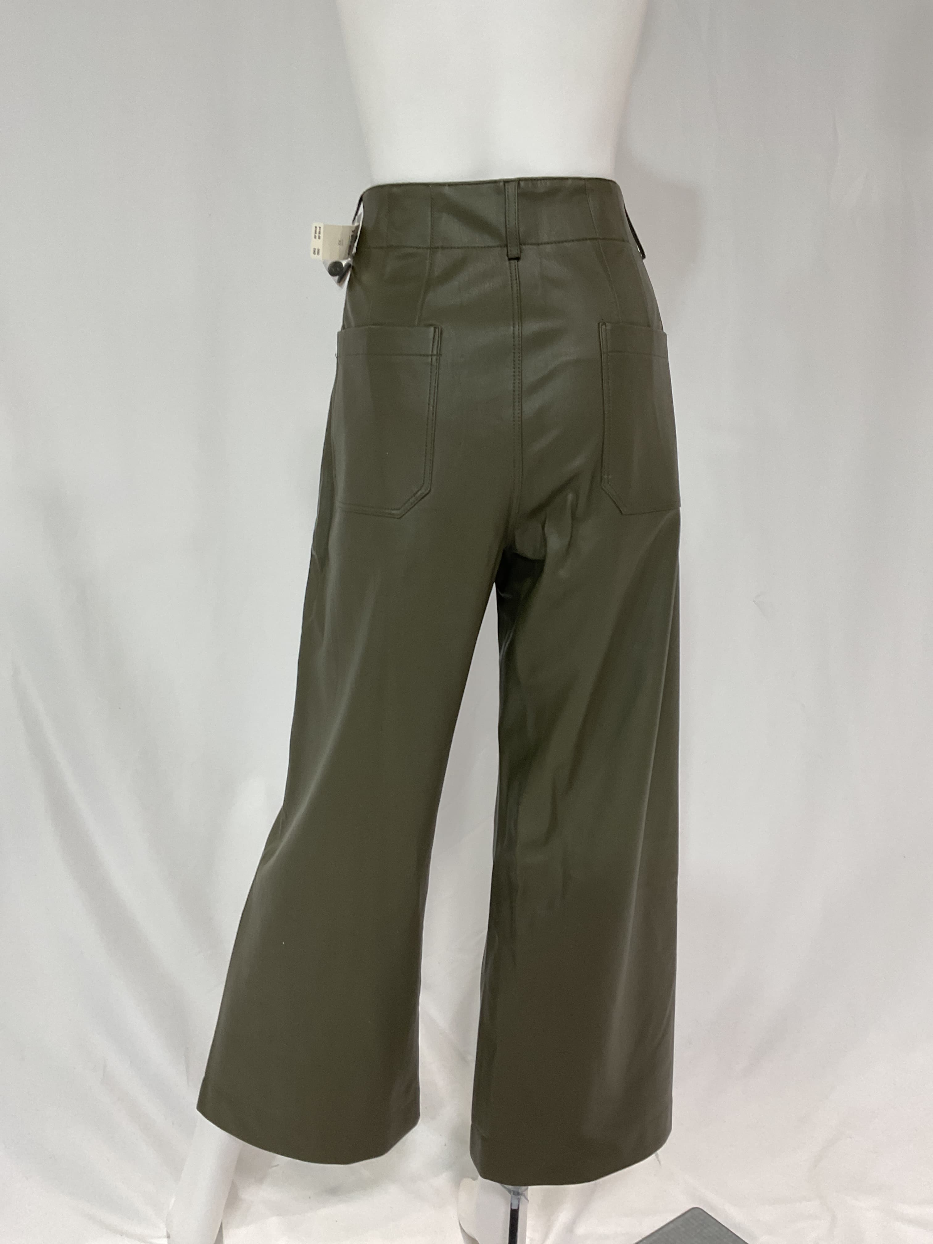 The Colette Cropped Wide-Leg Faux Leather Pants - Image 2