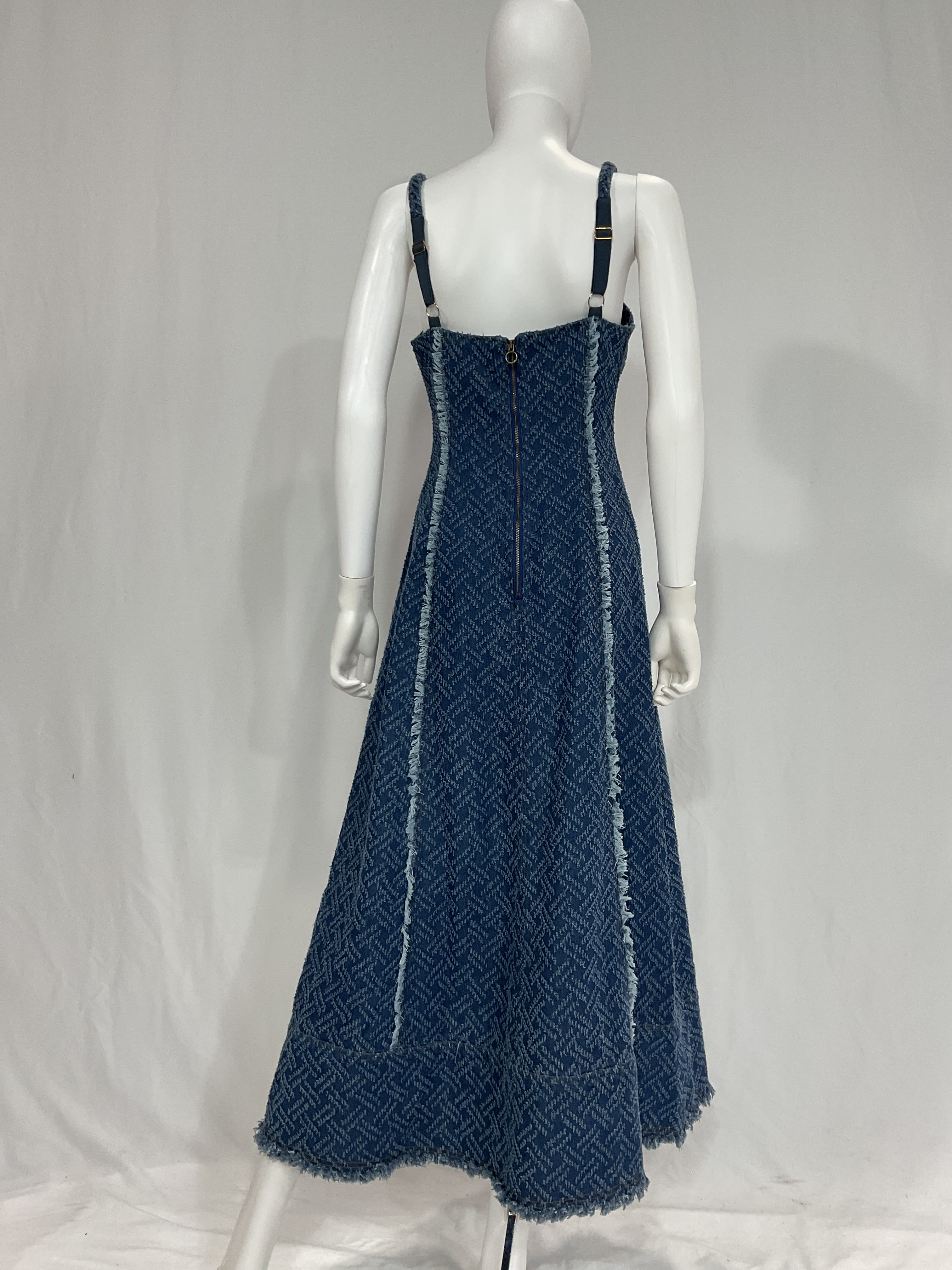 Cora Denim Midi Dress - Image 3