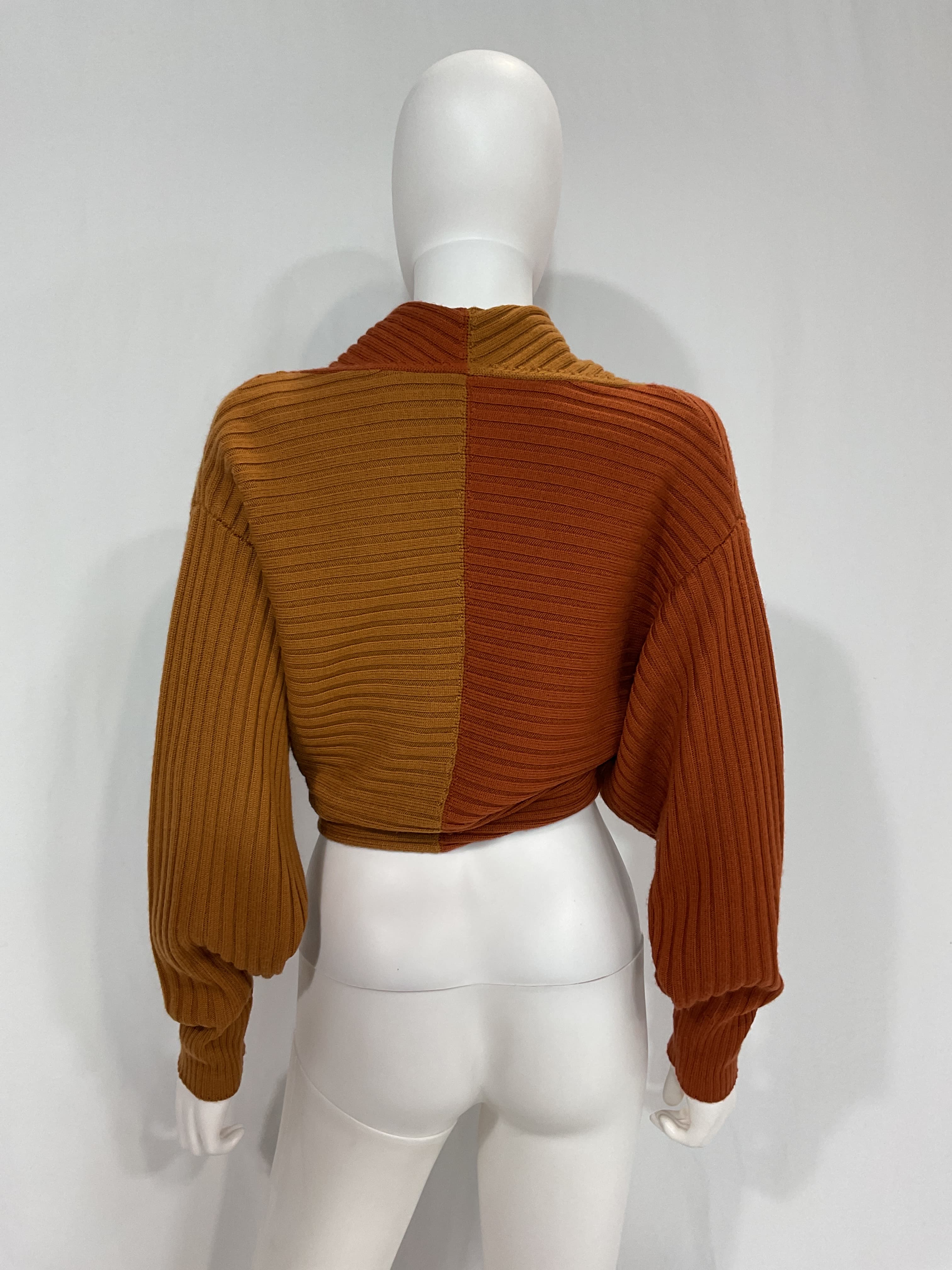 Milena Cropped Rib Knit Sweater - Image 2