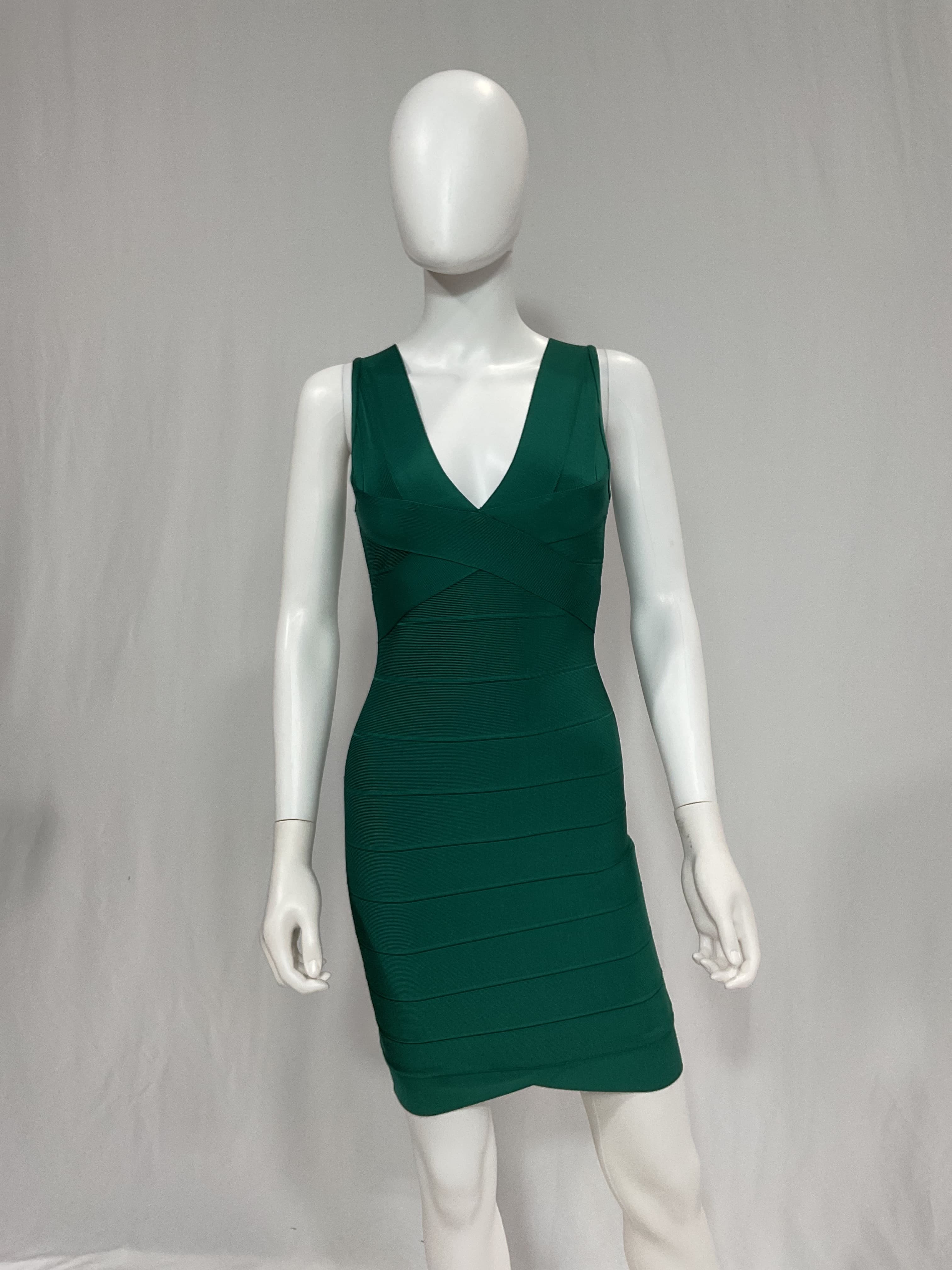 v neck mini bandage dress - Image 2