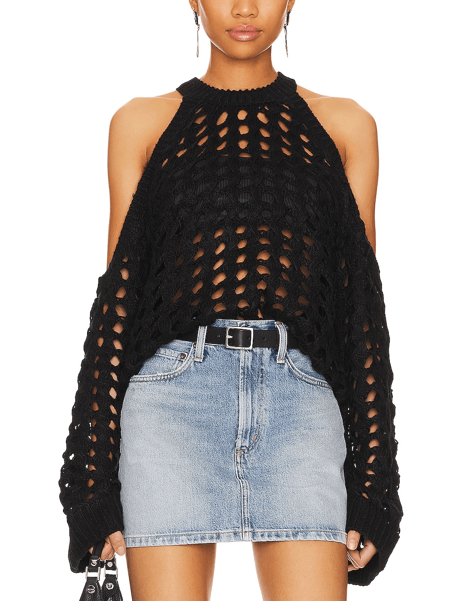 Inez Open Cable Sweater - Image 1