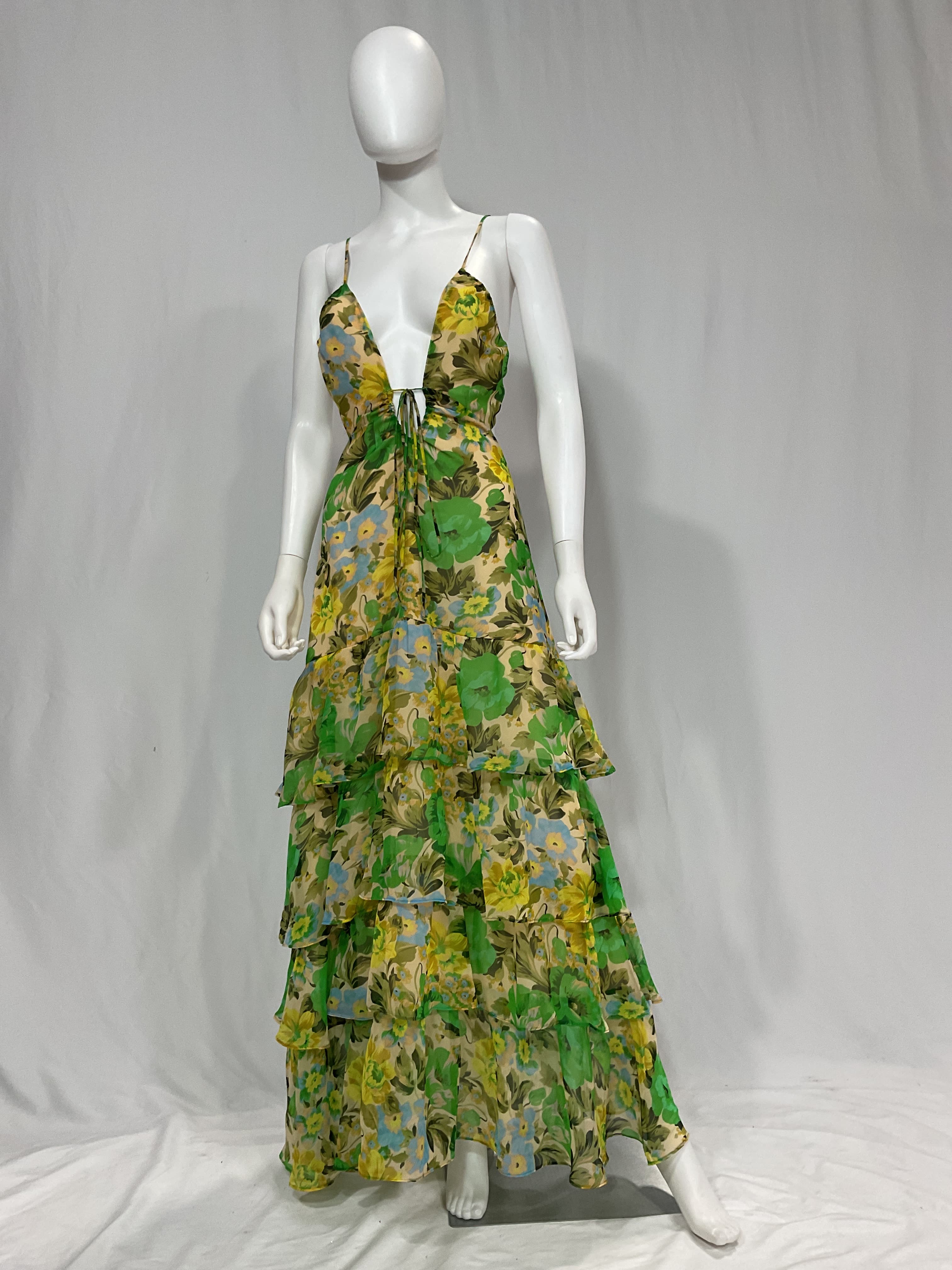 Aneira Dress In Green Multi - Image 3