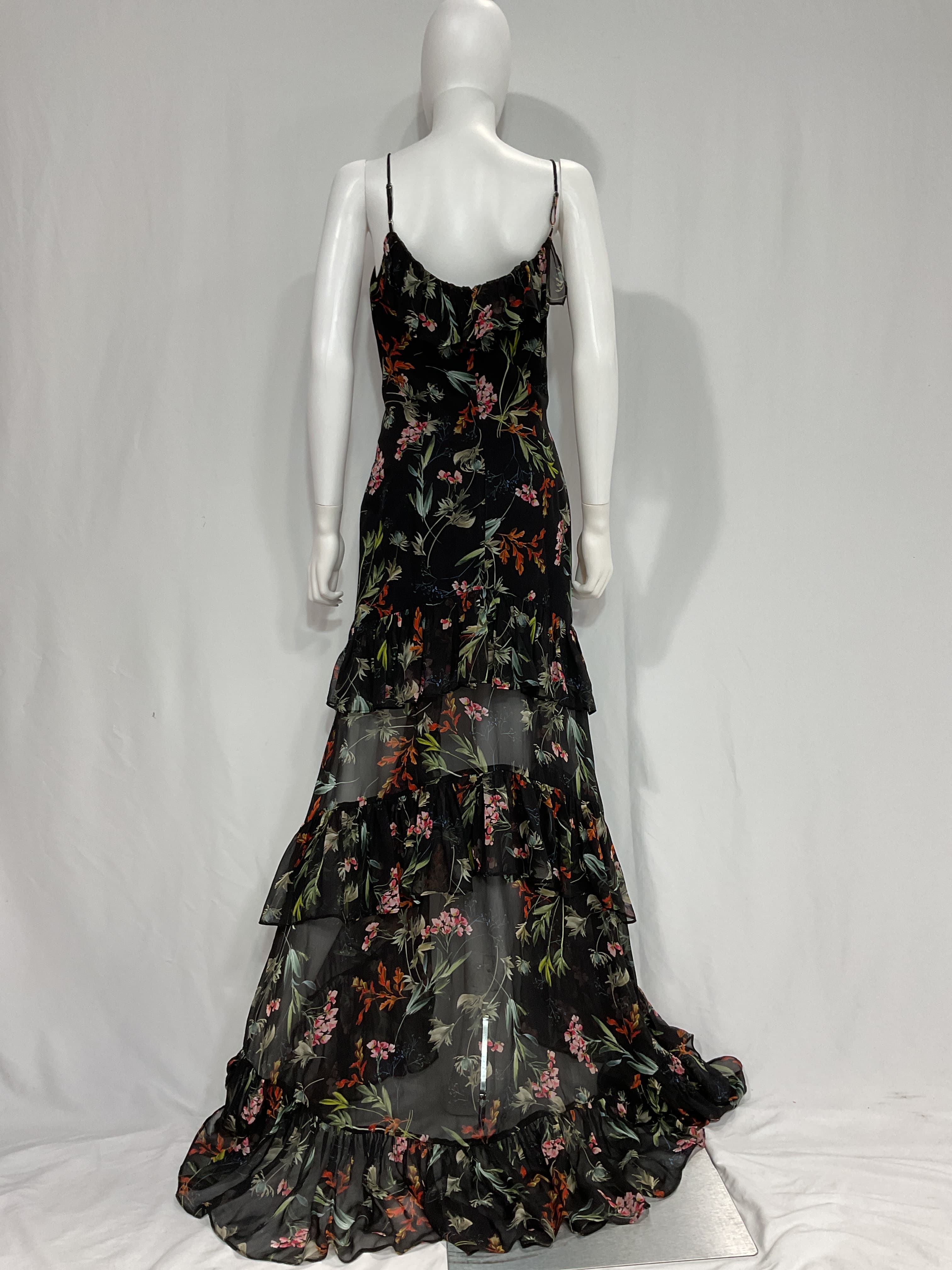Always Overdressed Gown In Black Floral - Image 4
