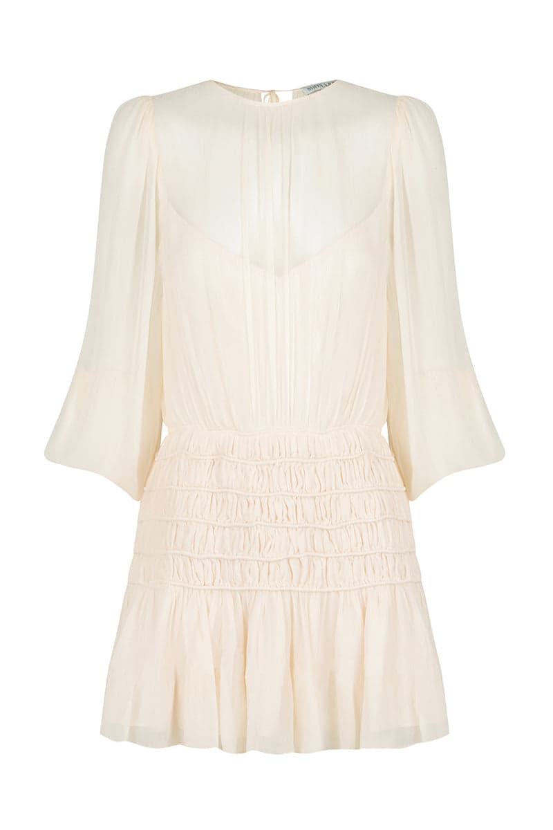 Delphine Balloon Sleeve Corded Mini Dress - Image 1