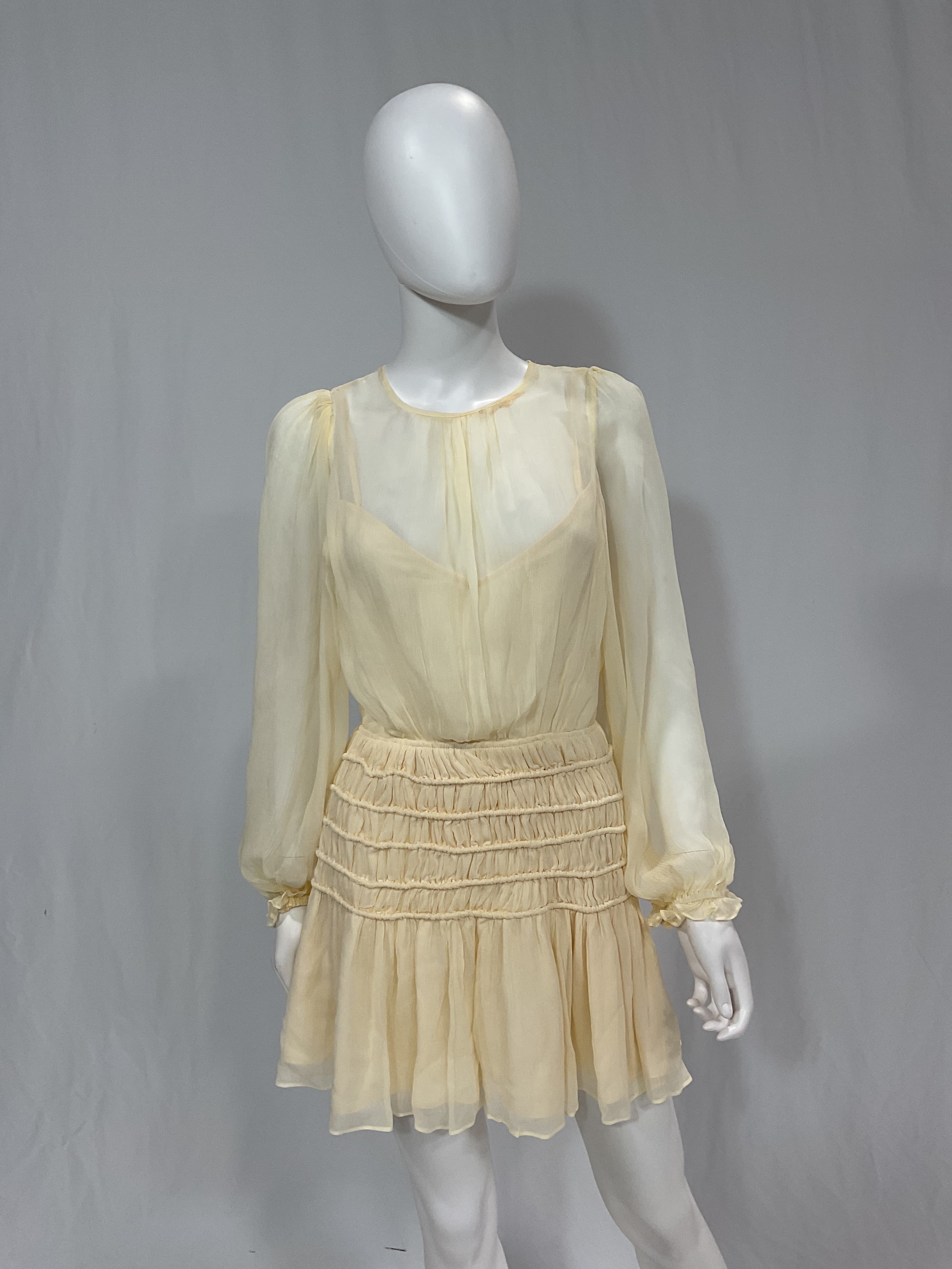 Delphine Balloon Sleeve Corded Mini Dress - Image 4