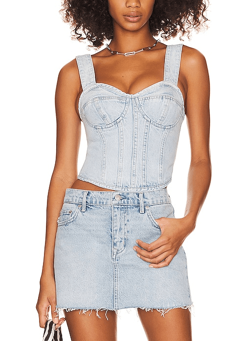 Kit Bustier Halter Top In Monroe - Image 1