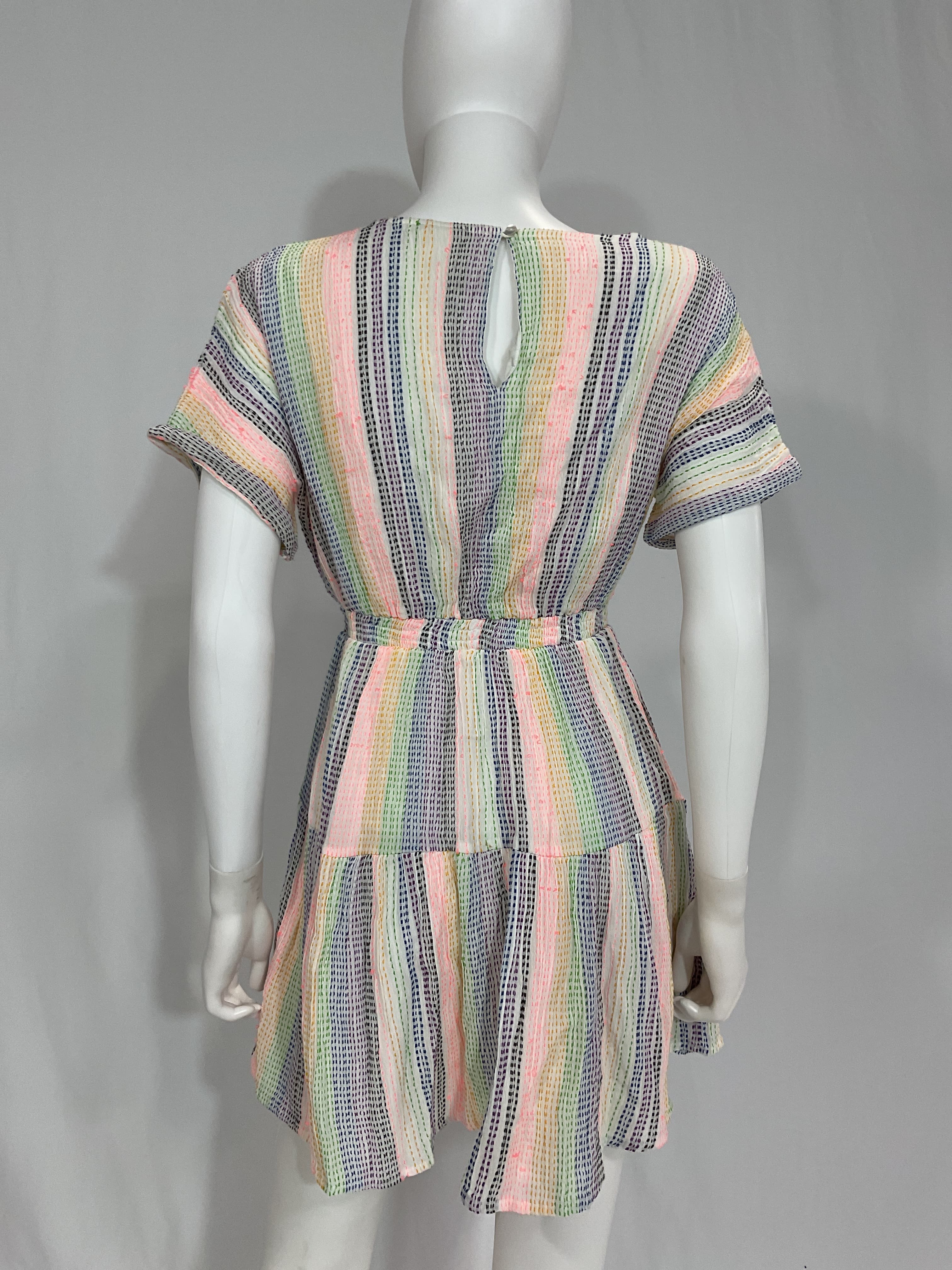 Dolan Short-Sleeve Striped Mini Dress - Image 4