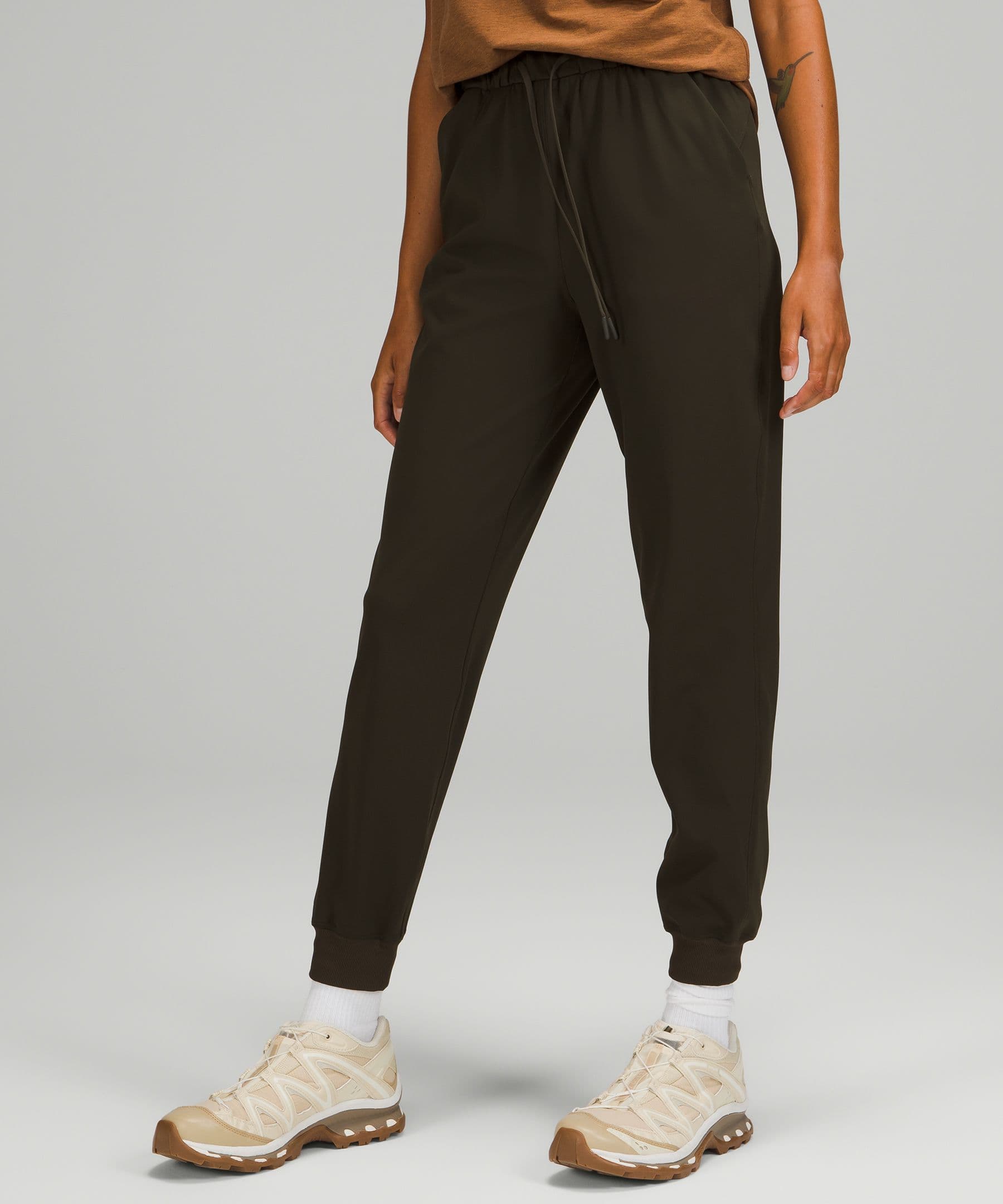 Stretch High-Rise Jogger *shorter Length Dark Olive - Image 1