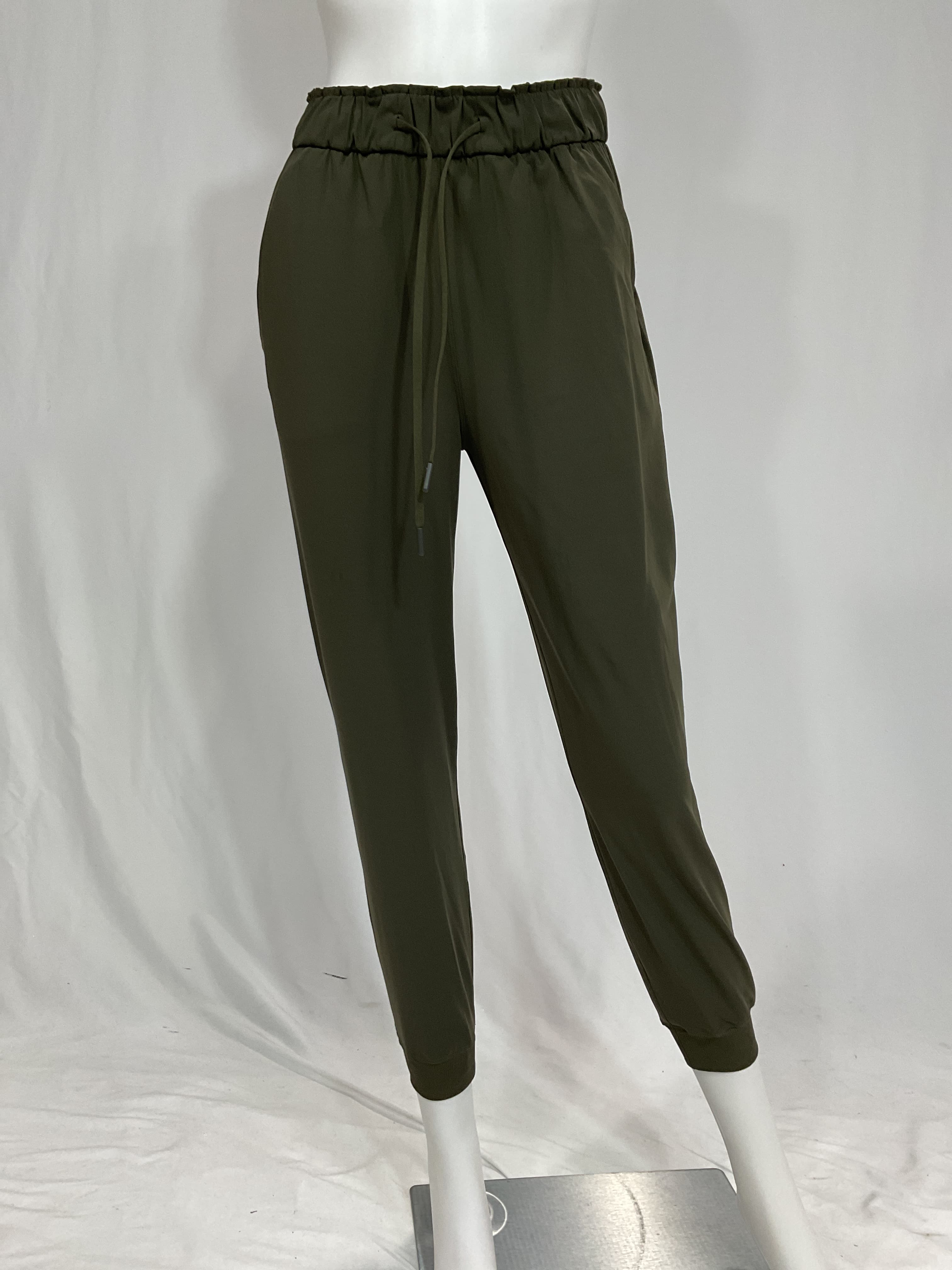 Stretch High-Rise Jogger *shorter Length Dark Olive - Image 2
