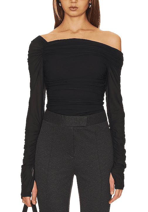 Lite Crepe Top In Black - Image 1