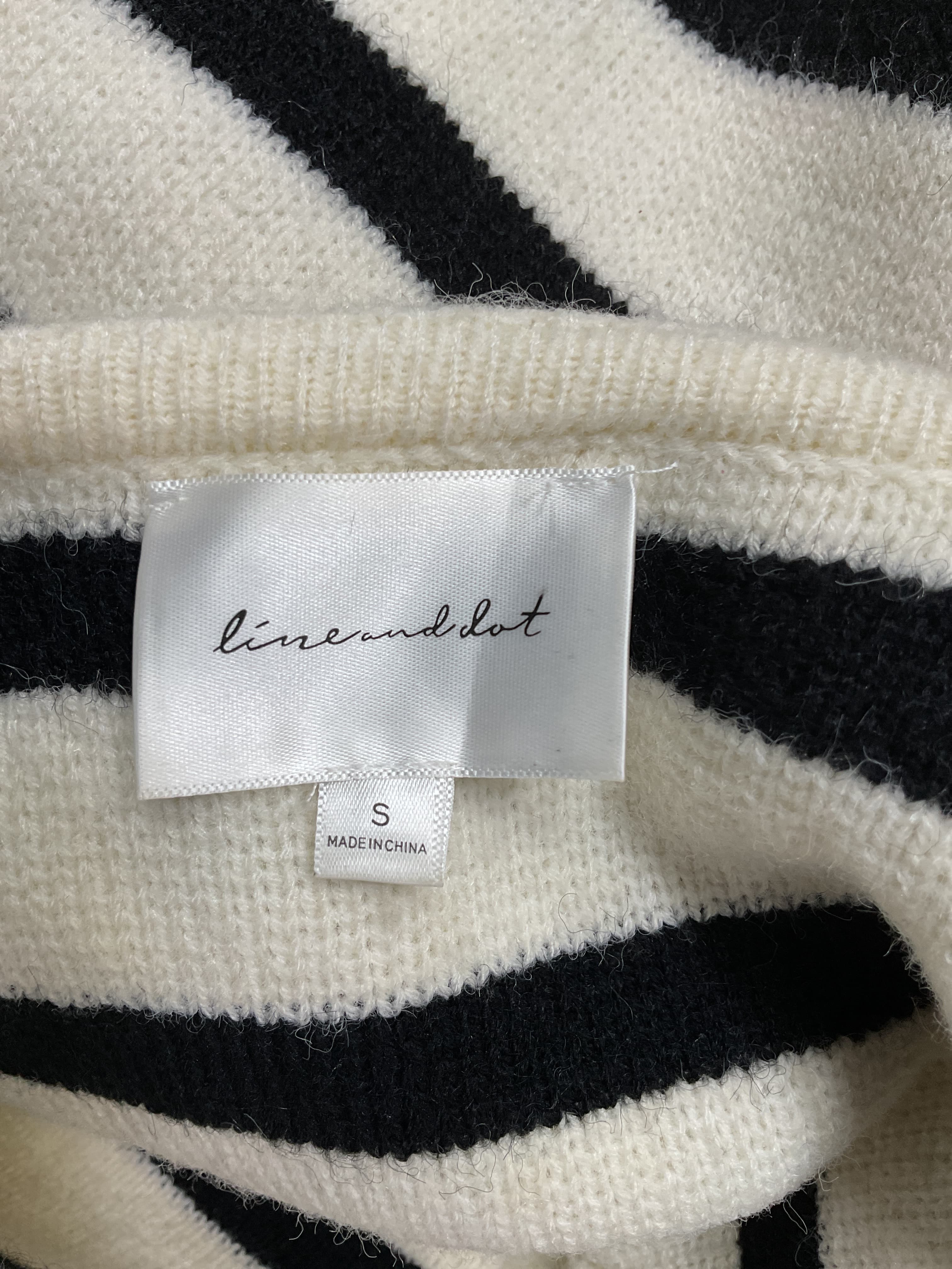 Benni Stripe Cardigan In Cream & Black - Image 2