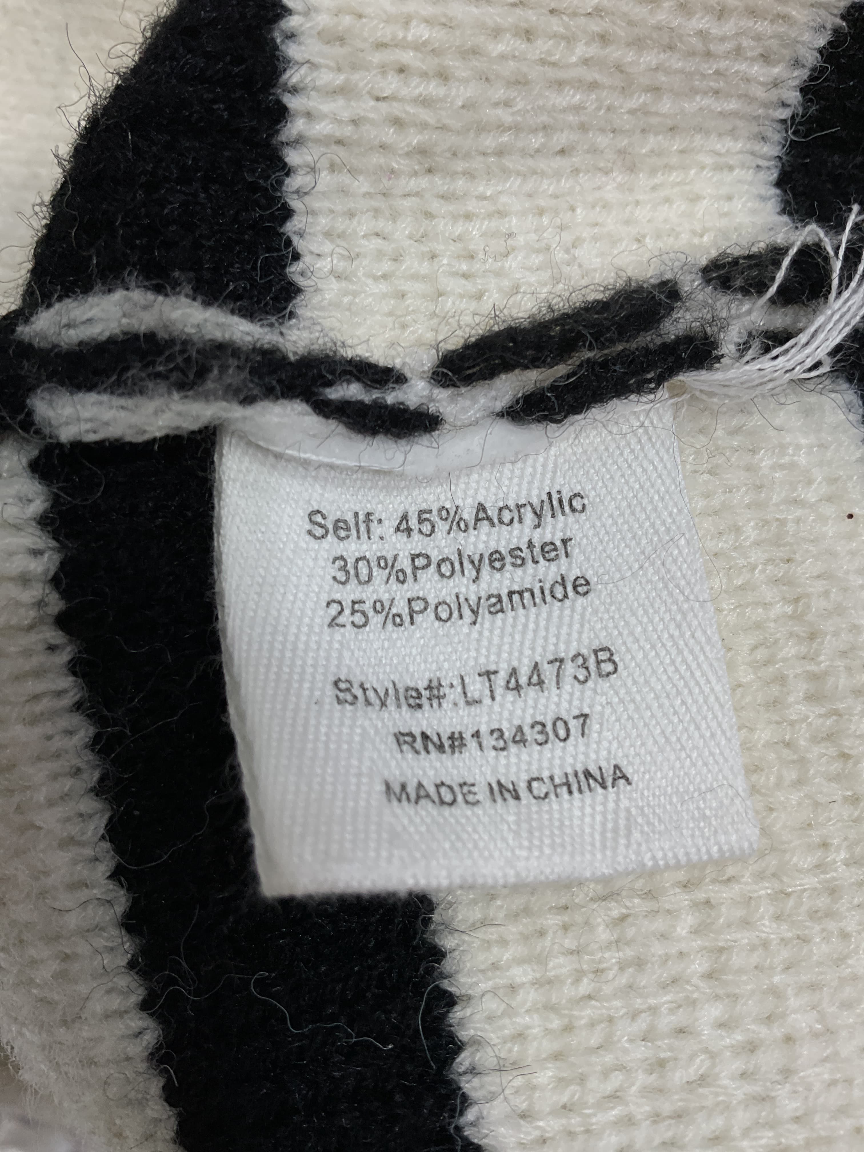 Benni Stripe Cardigan In Cream & Black - Image 3