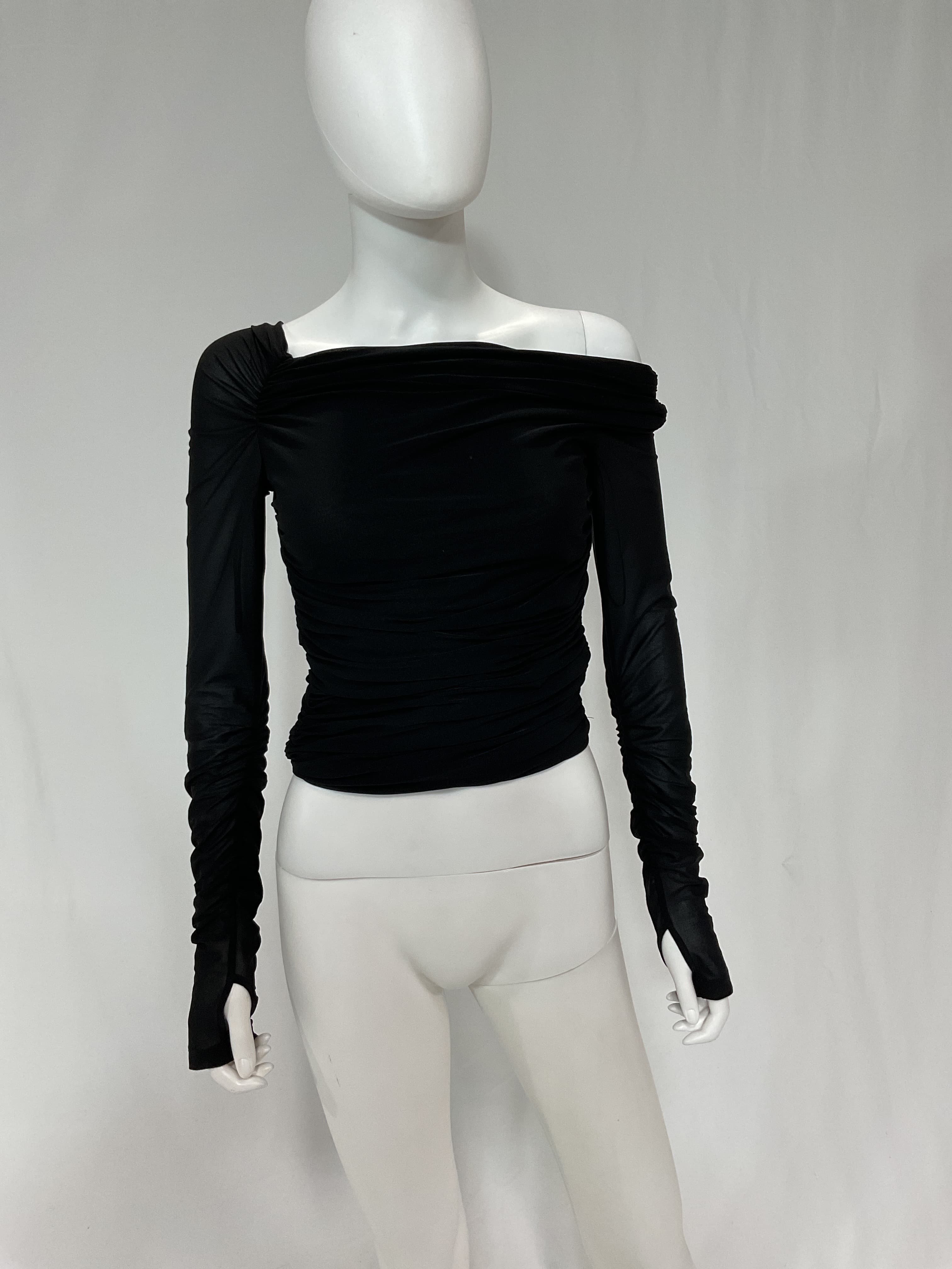 Lite Crepe Top In Black - Image 3