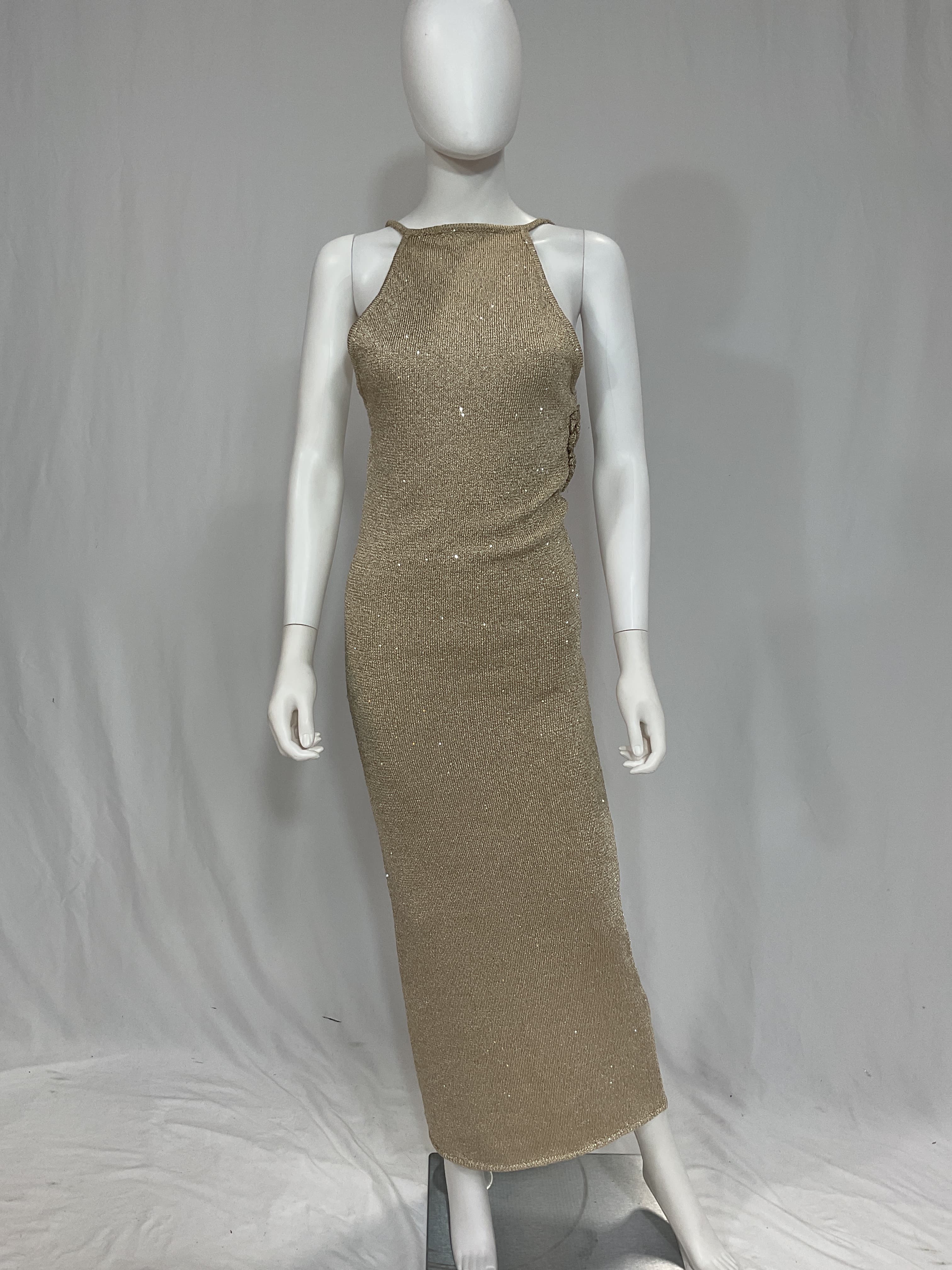 Josi Maxi Dress In Sand & Silver - Image 2