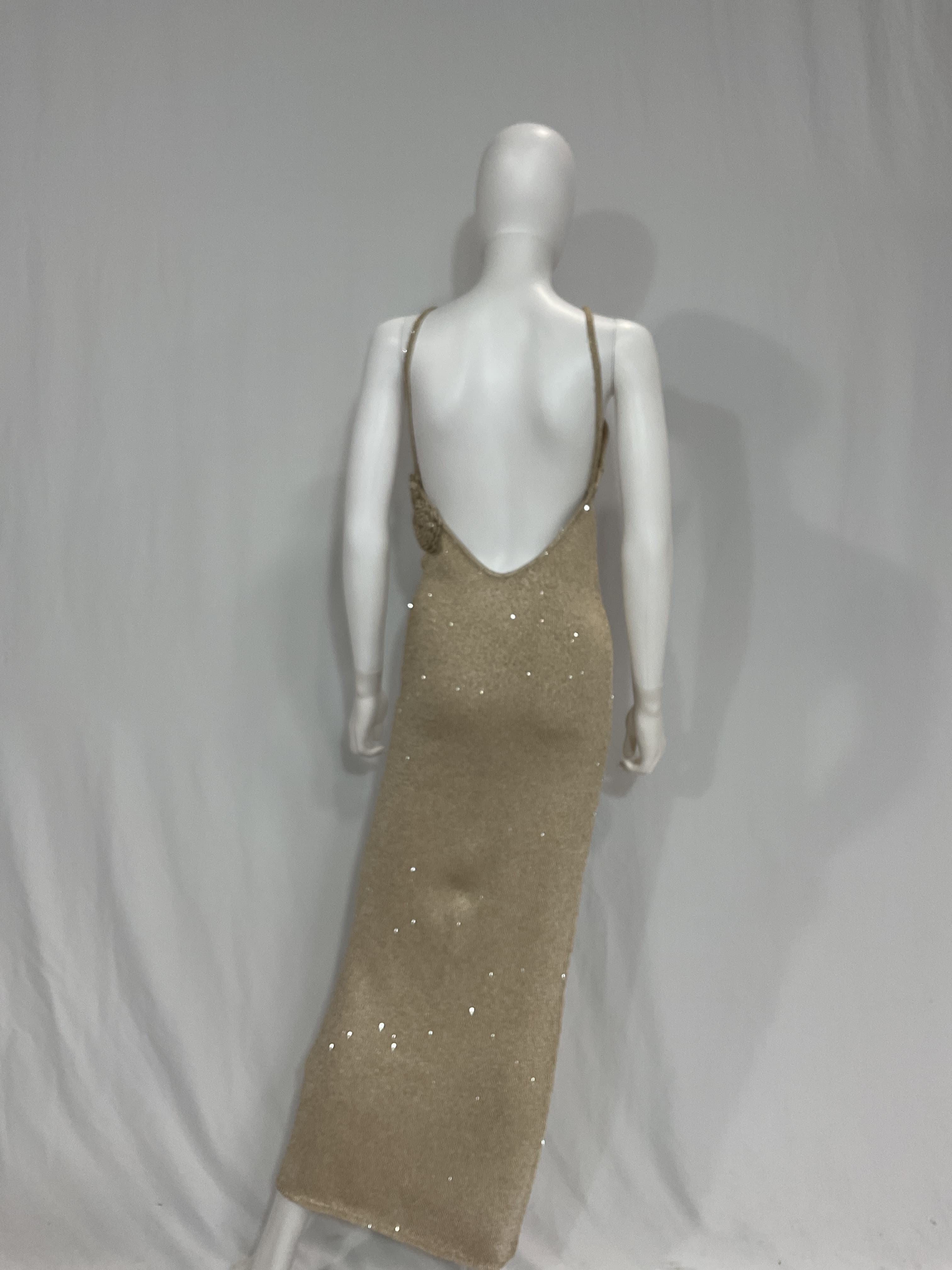 Josi Maxi Dress In Sand & Silver - Image 4