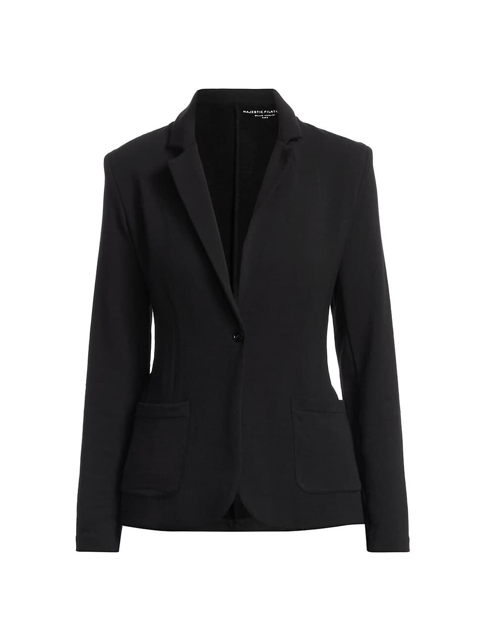 French Terry Single-Button Blazer - Image 1