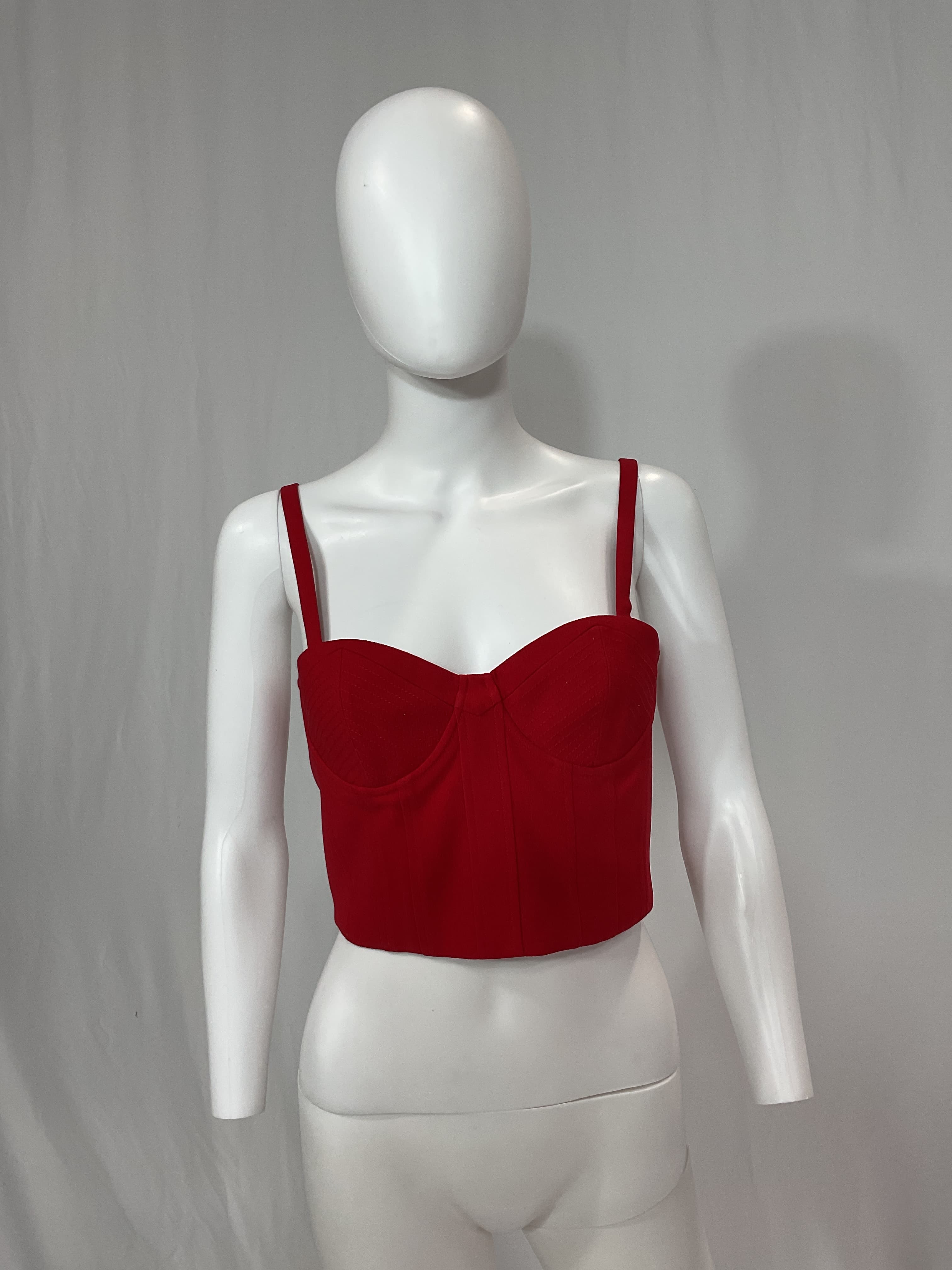 Adara Spaghetti Strap Bustier In Perfect Ruby - Image 3