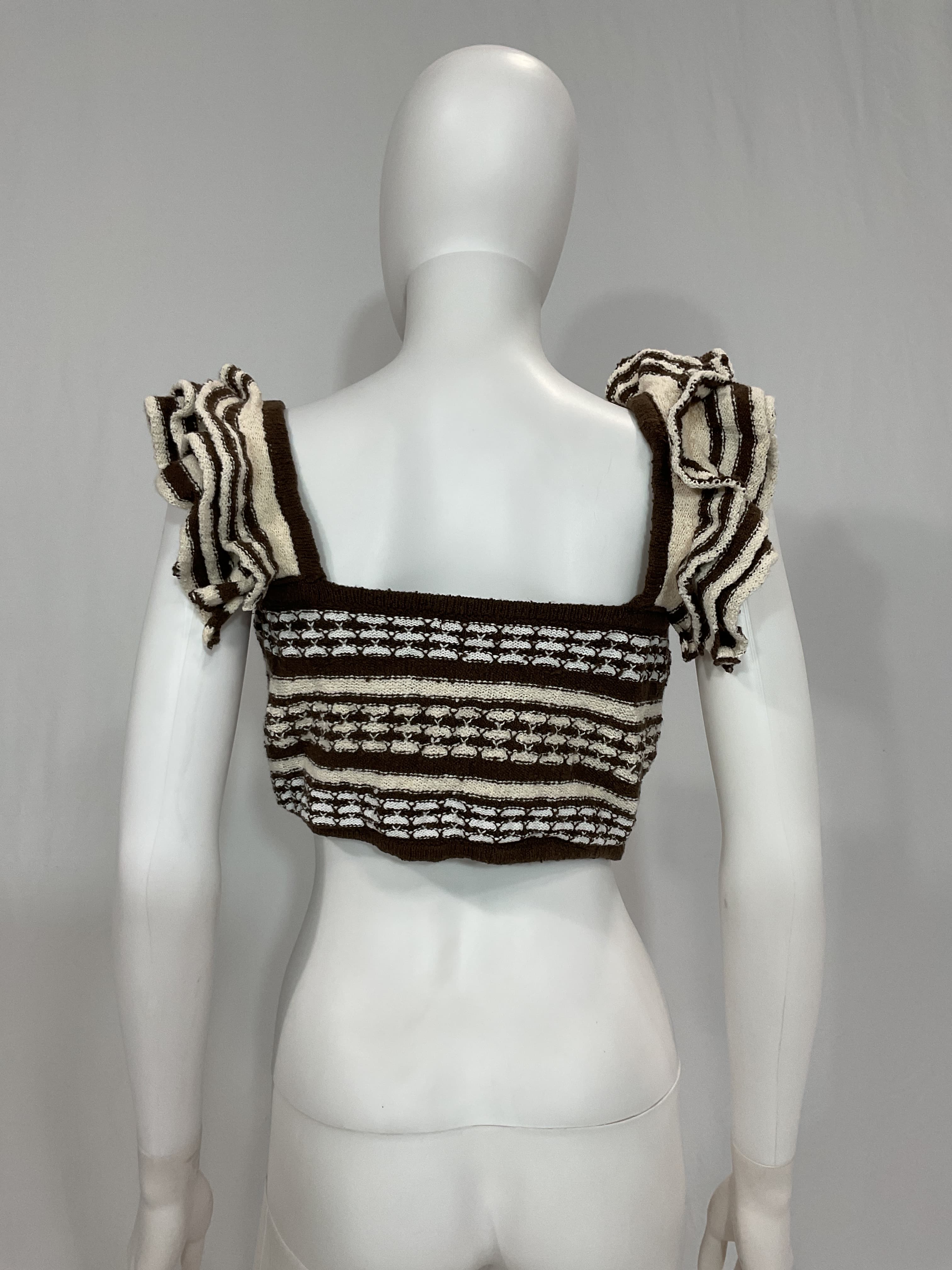 Kaely Top In Brown & Ivory - Image 4