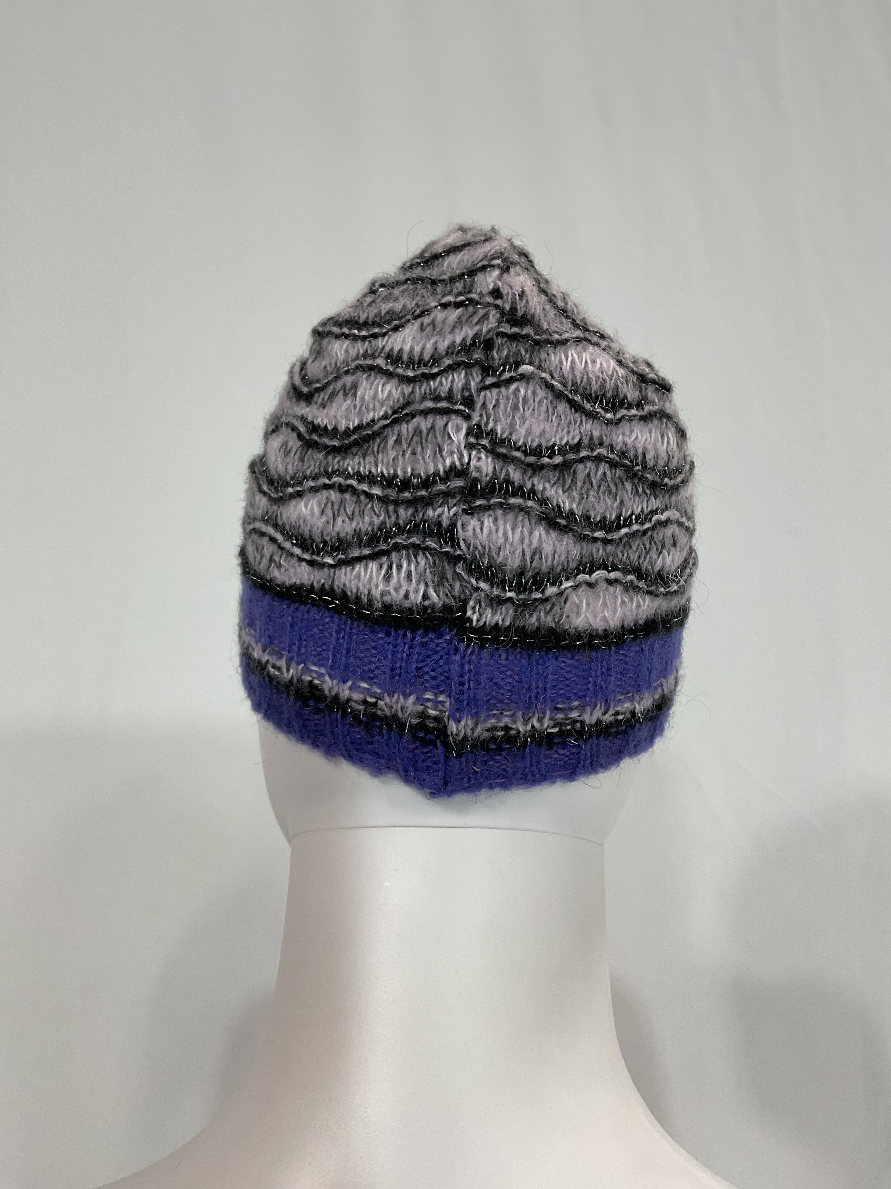 Knitted Patterned Beanie - Image 2