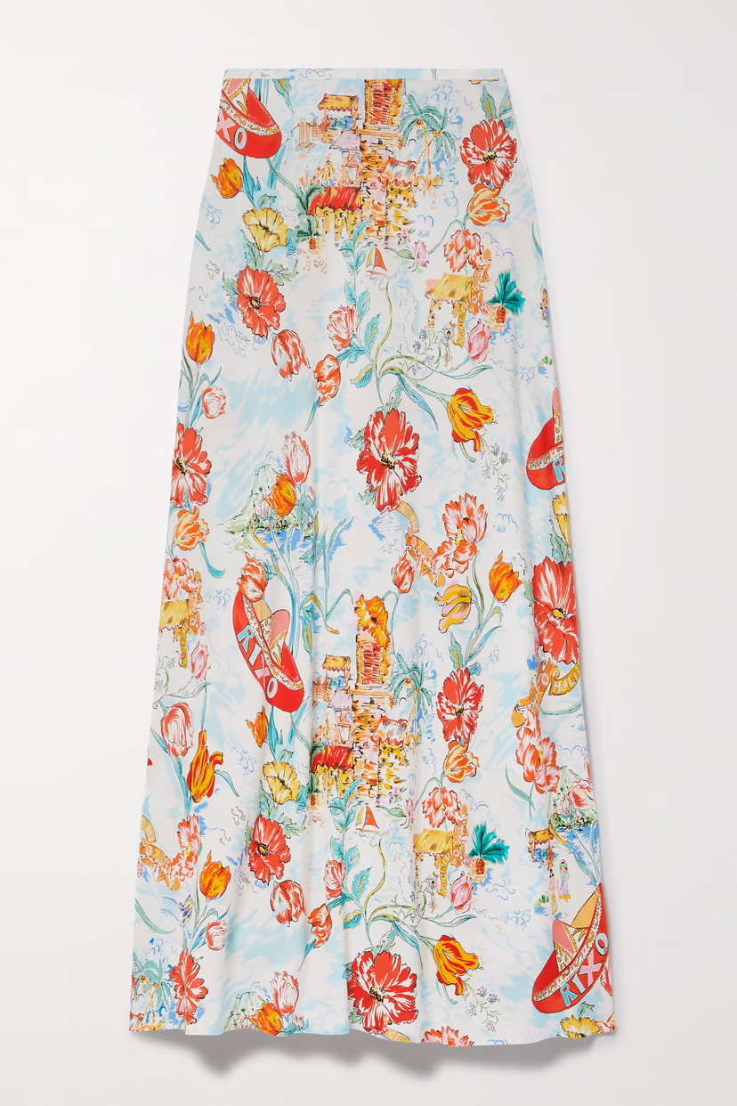 Kelly Printed Voile Midi Skirt - Image 1