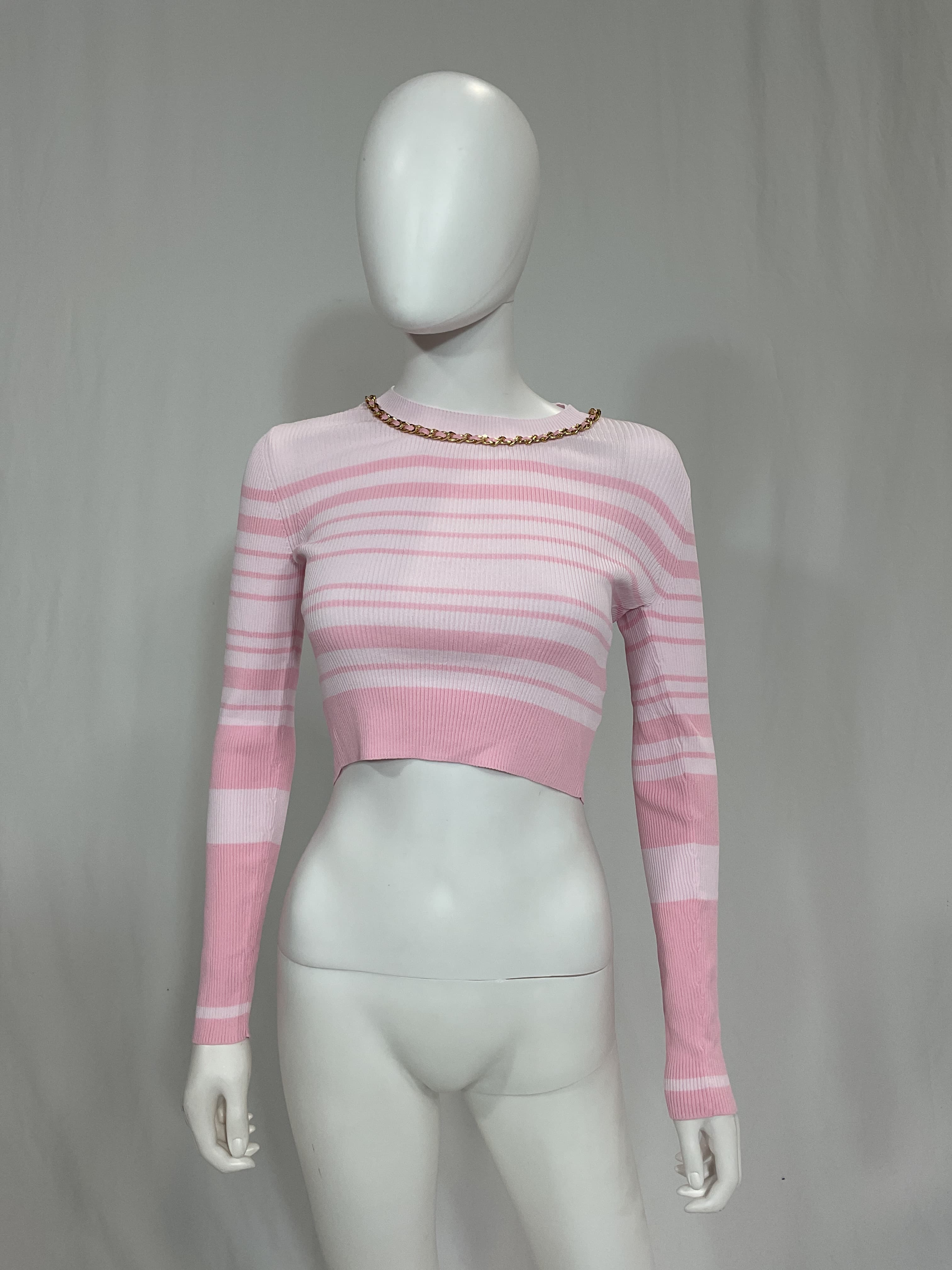Yesi Sweater In Pink Stripe - Image 3
