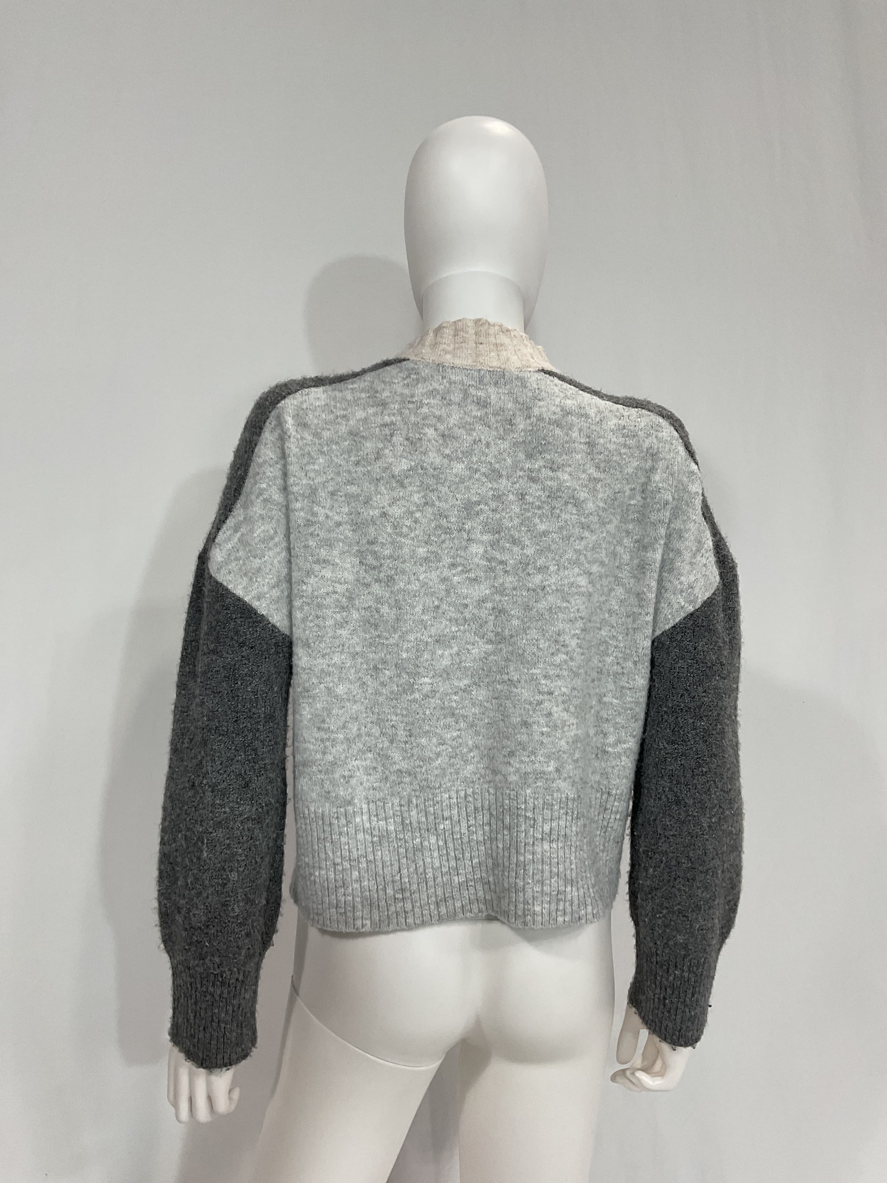 Bobbie Colorblock Turtleneck In Heather Grey - Image 2