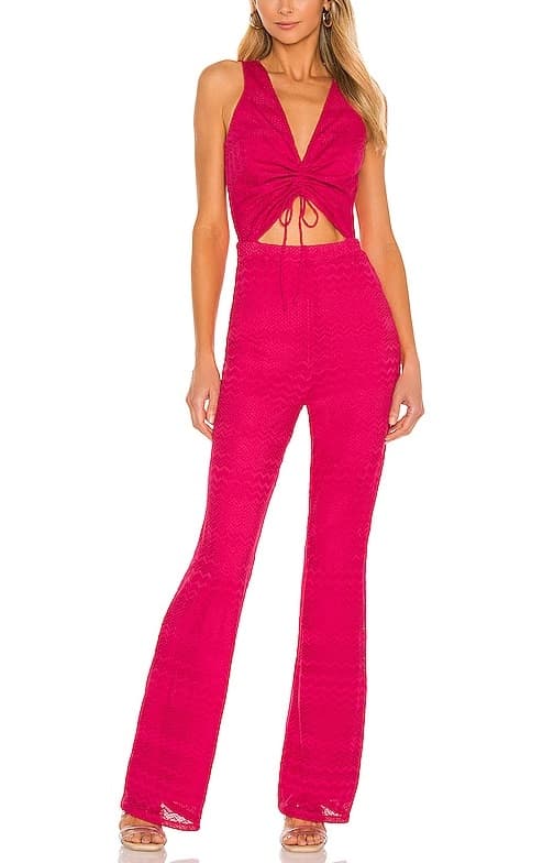 Sharon Jumpsuit In Passion Pink - Image 1