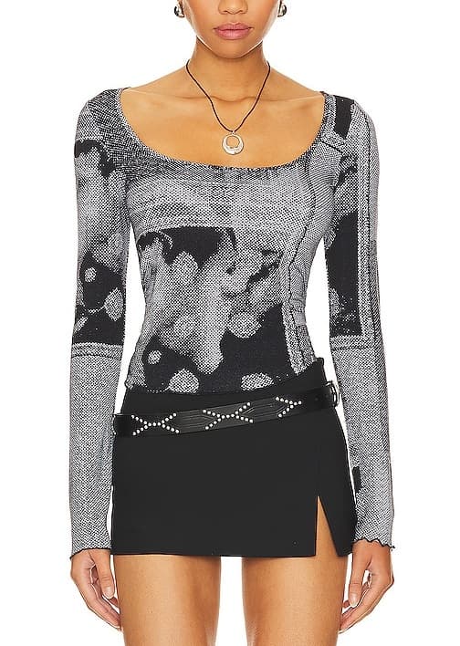 Victoire Top In Sciarpa Print - Image 1