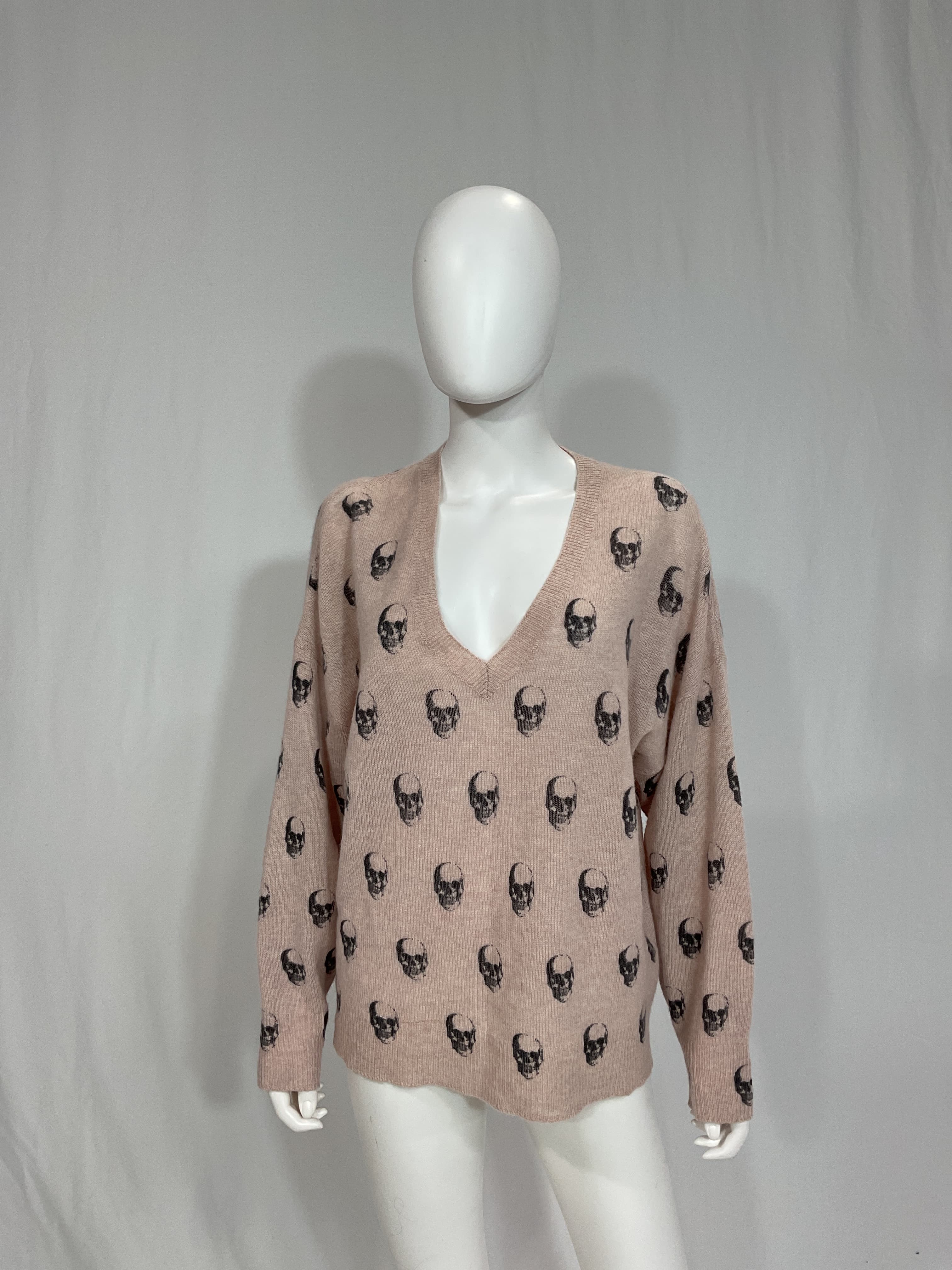0bjennie Skull Print Cashmere Sweater - Image 2
