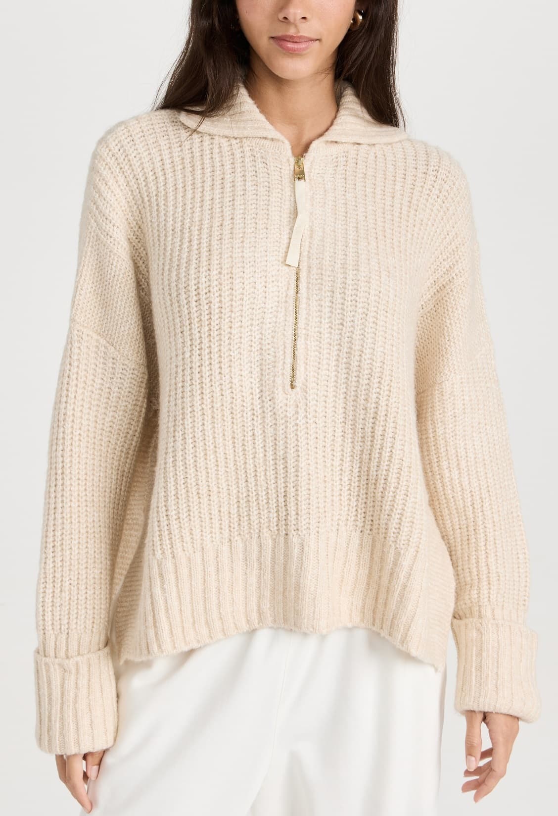 amelia half zip knit sweater - Image 1