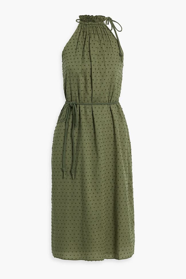 Nashua Gathered Swiss-Dot Cotton Dress - Image 1