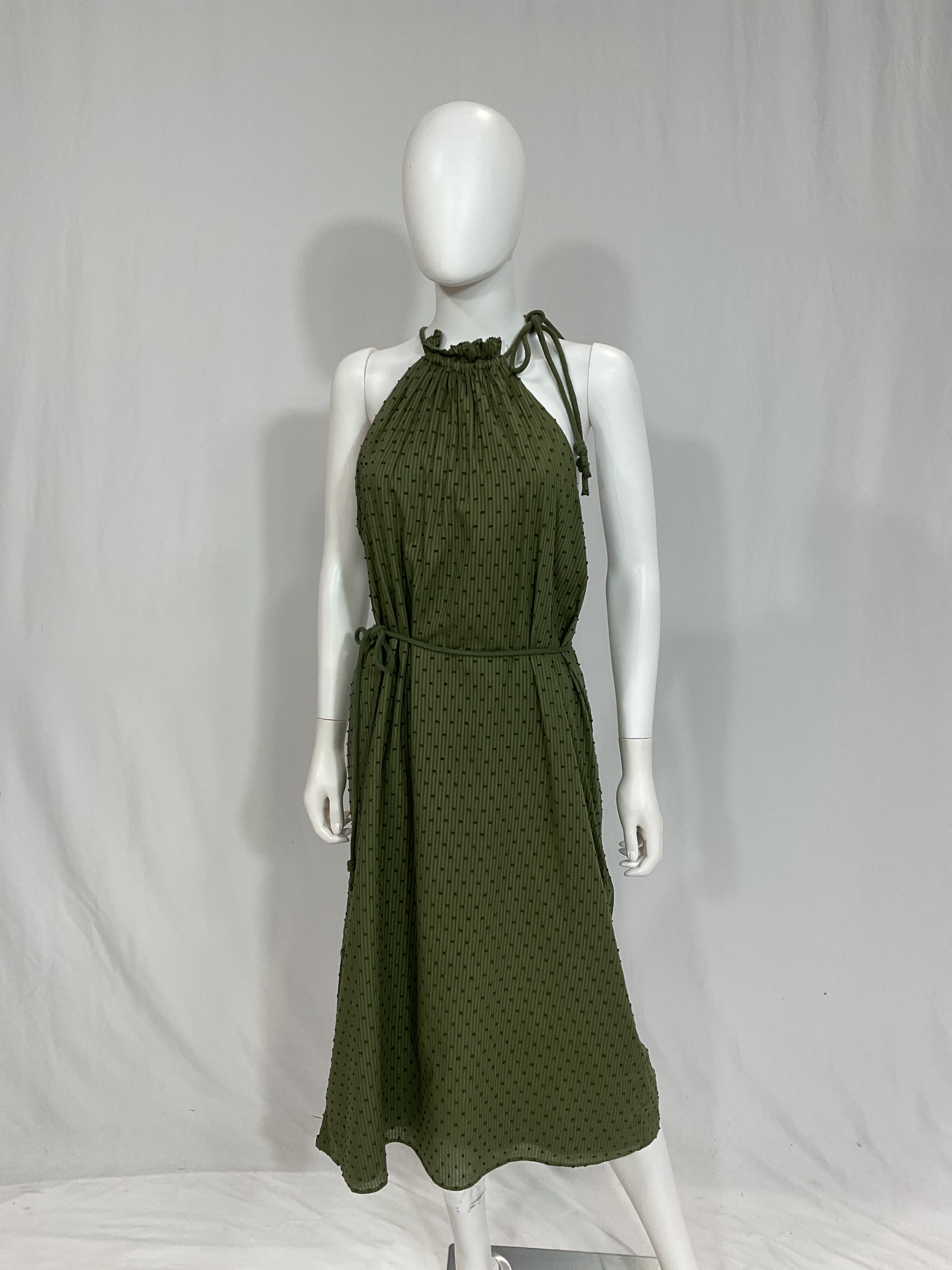 Nashua Gathered Swiss-Dot Cotton Dress - Image 3