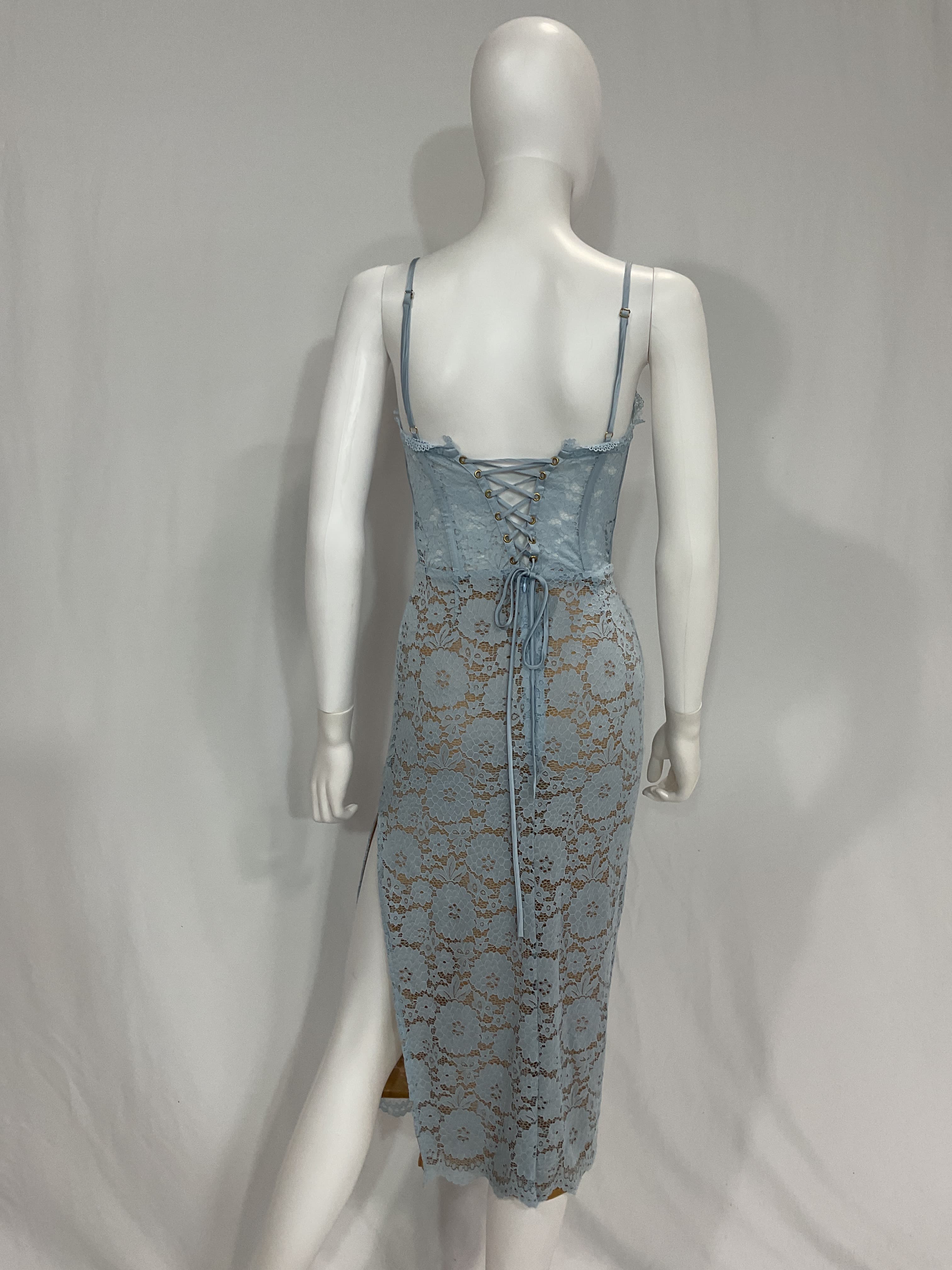 Lace Pattern Midi Length Dress - Image 2