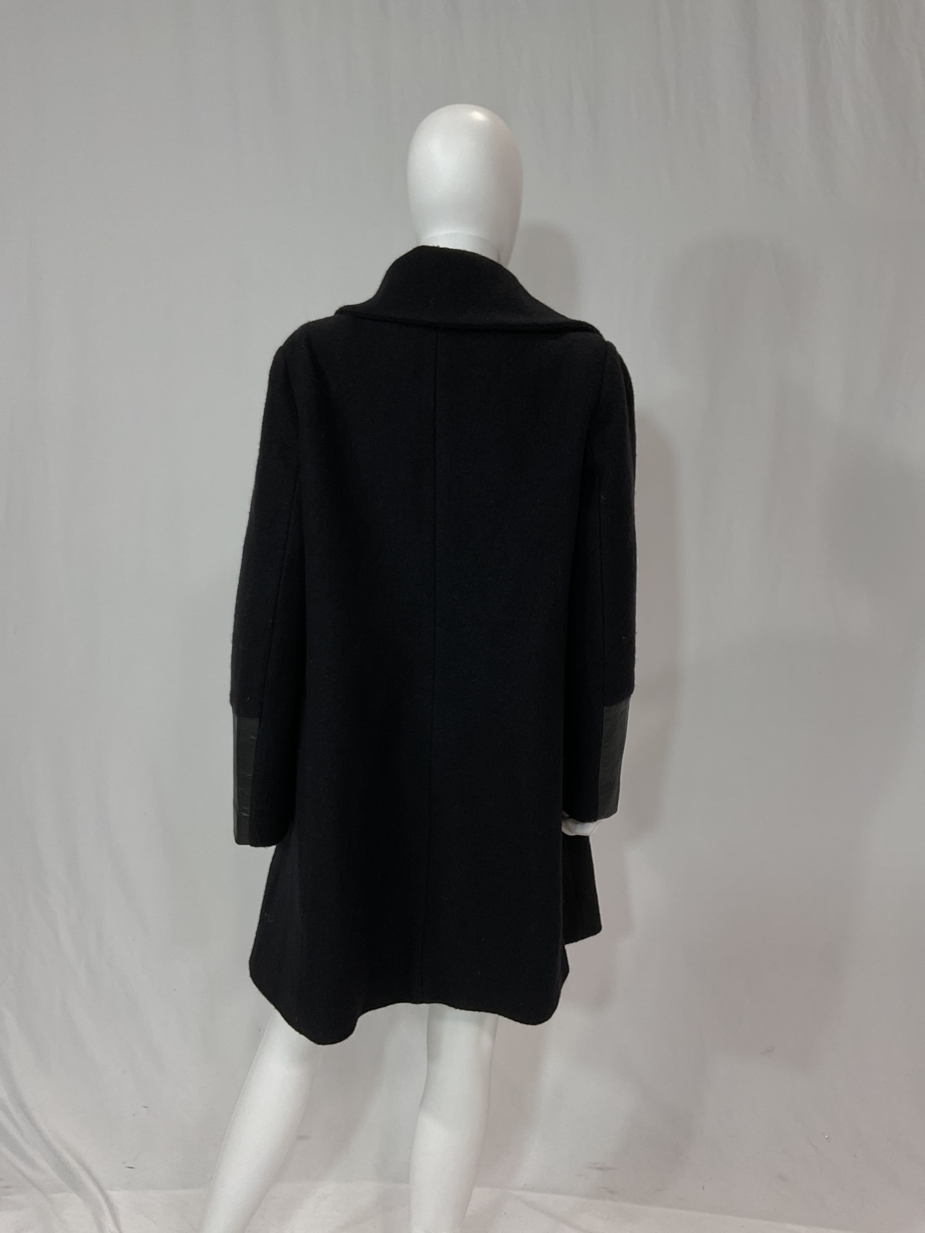 Halli Wool & Leather Moto Coat - Image 3
