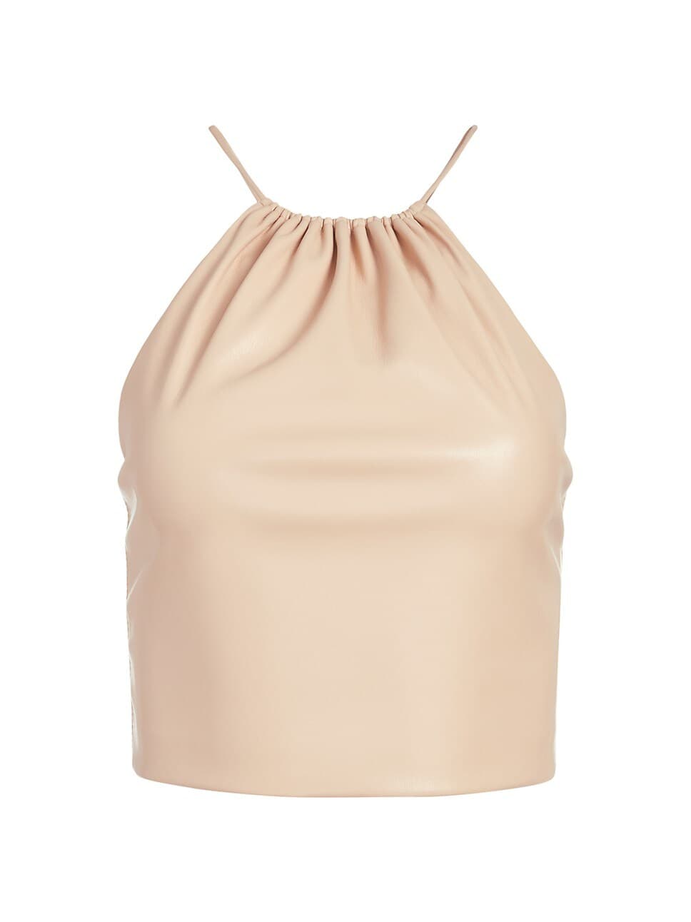 Zumi Vegan Leather Halter Top - Image 1