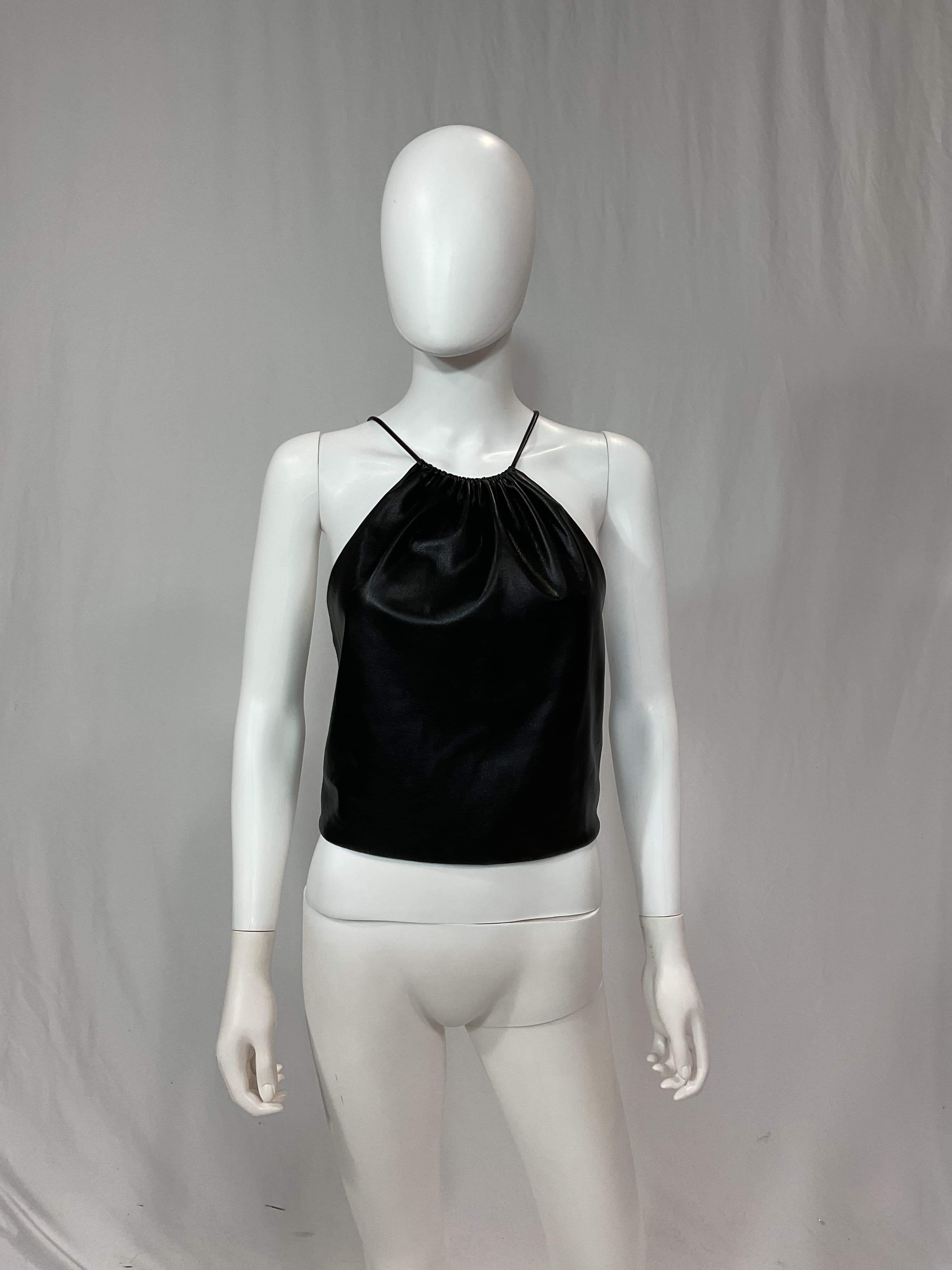 Zumi Vegan Leather Halter Top - Image 2