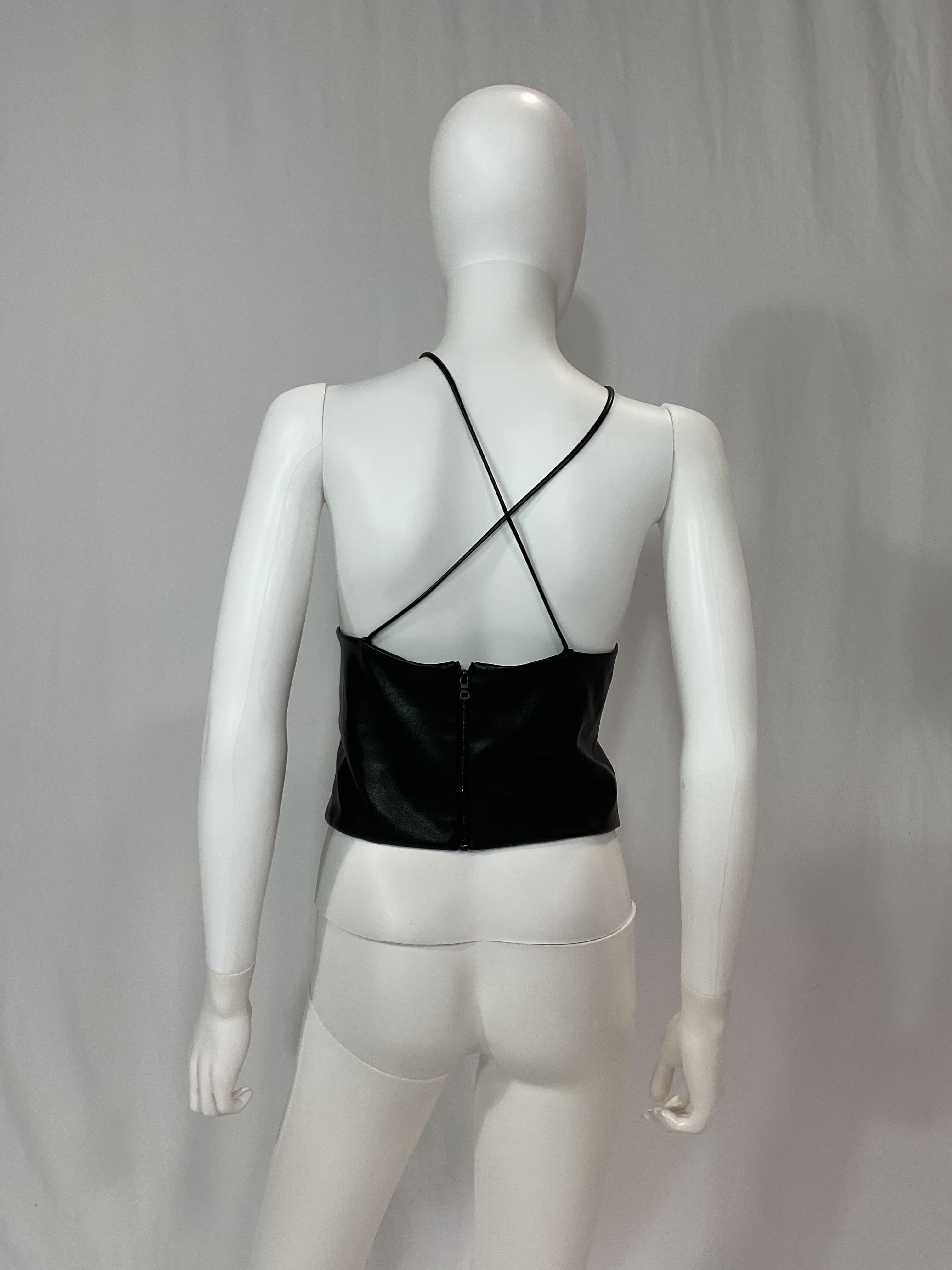 Zumi Vegan Leather Halter Top - Image 3