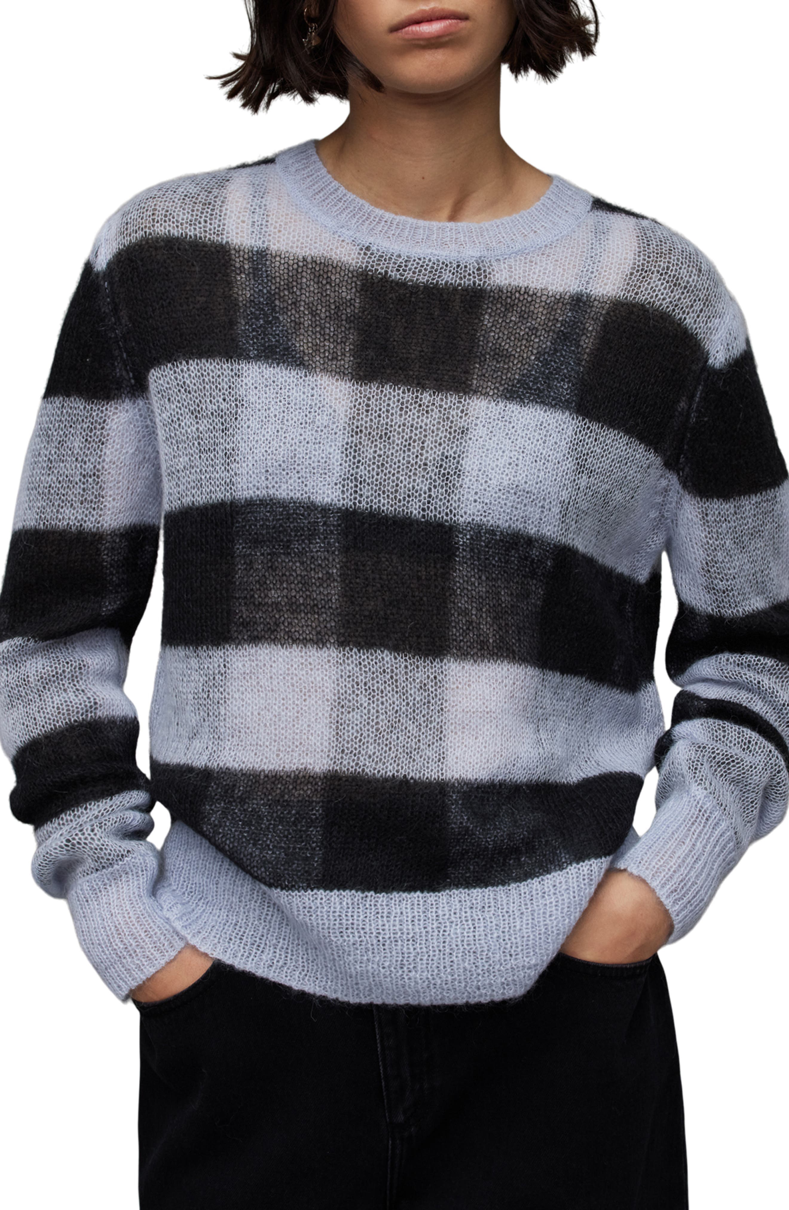 Renee Check Mohair & Wool Blend Sweater - Image 1