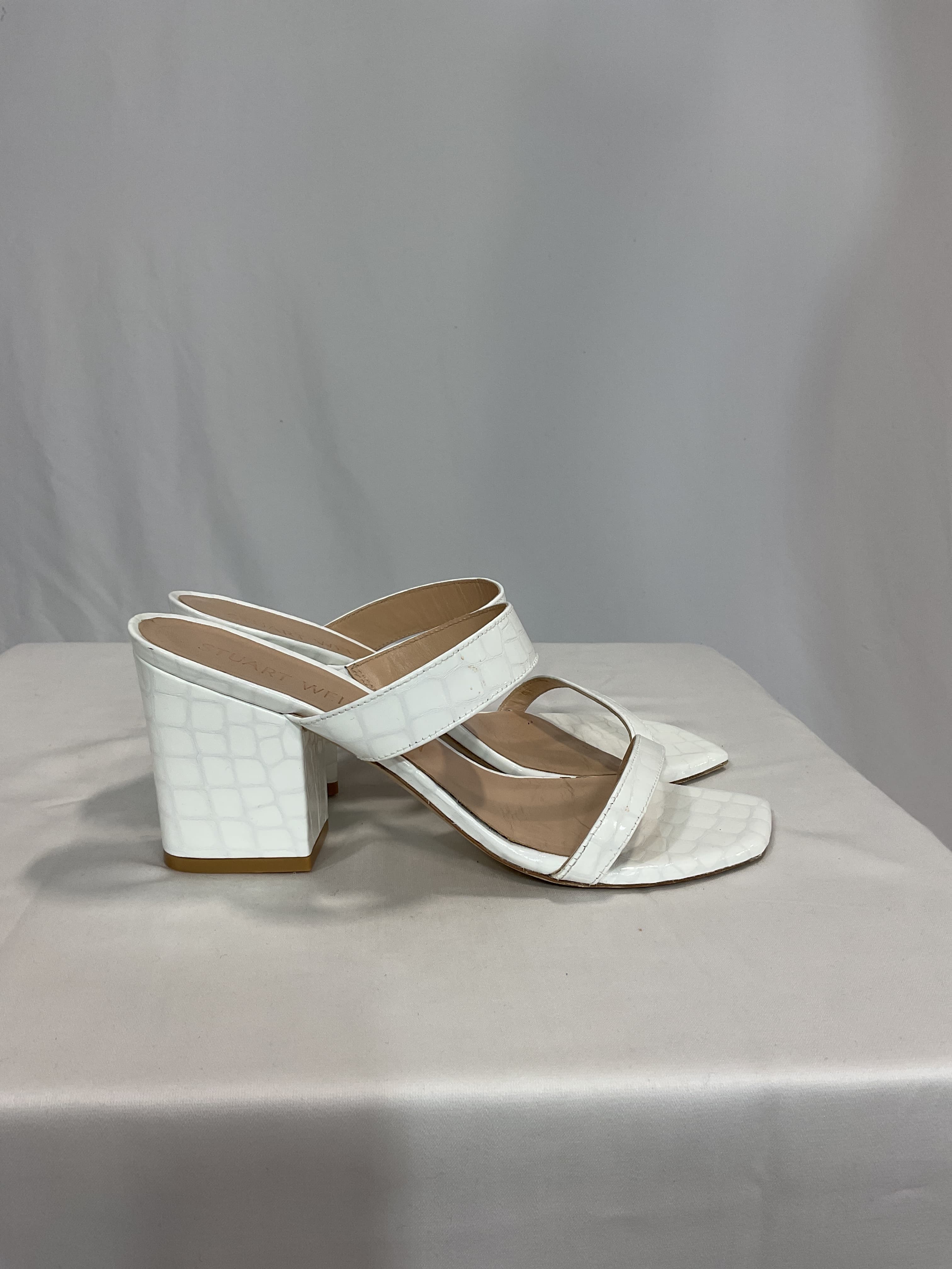 Olive Croc-Embossed Leather Mules - Image 3